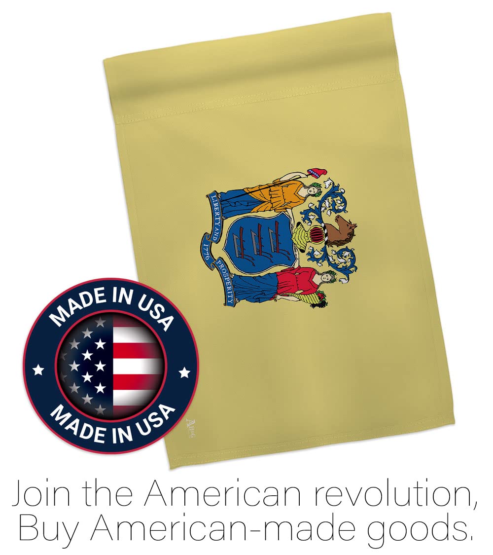 Americana Home & Garden New Jersey State Flag - Double-Sided USA Made House Banner for Yard, Garden & Porch Decor - Perfect for Patriotic Displays, Tailgating & Regional Pride