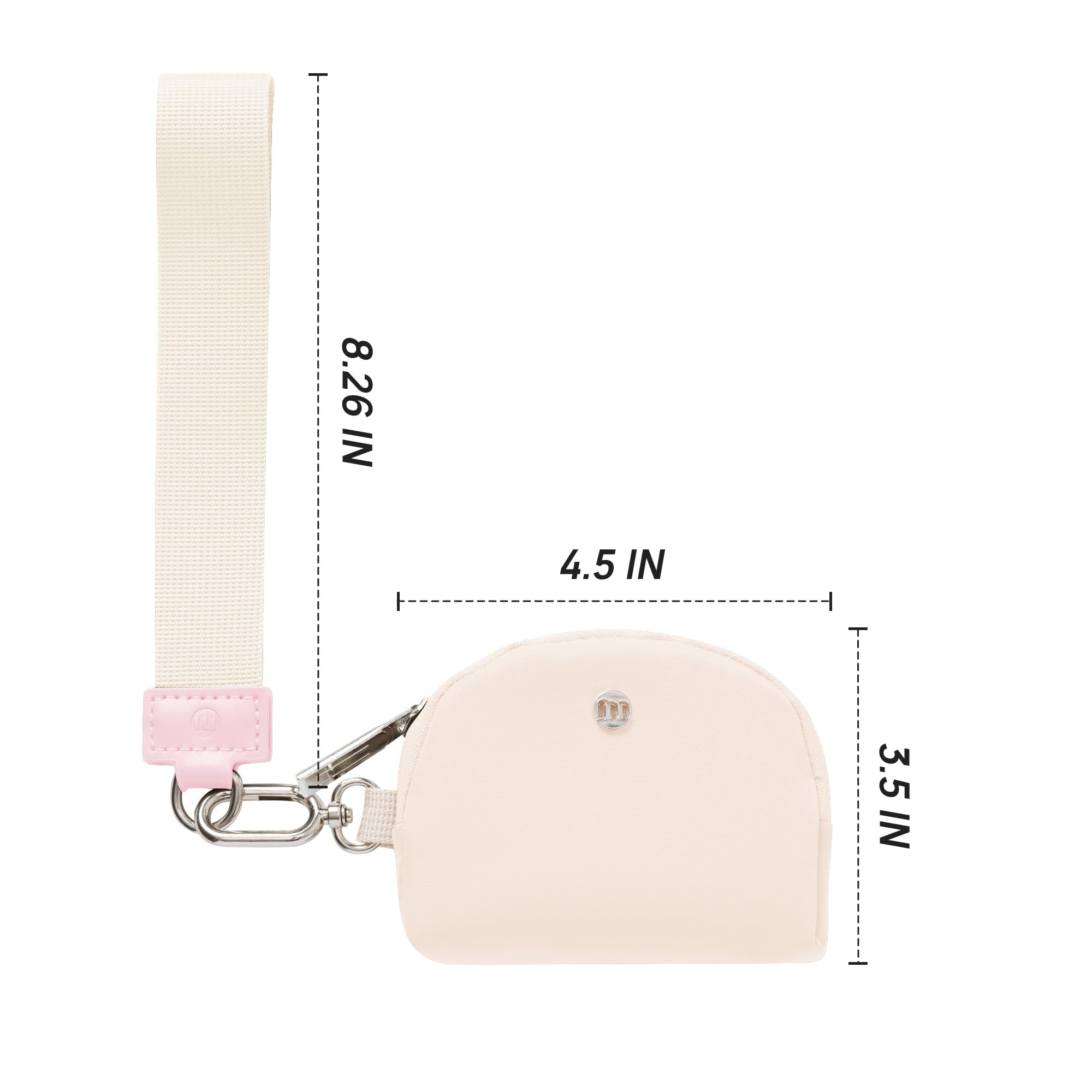 Mini Zip Around Wristlet Wallet for Women - Dual Pouch Keychain Coin Purse with Wrist Strap | Perfect for Travel, Shopping & Everyday Essentials Organization