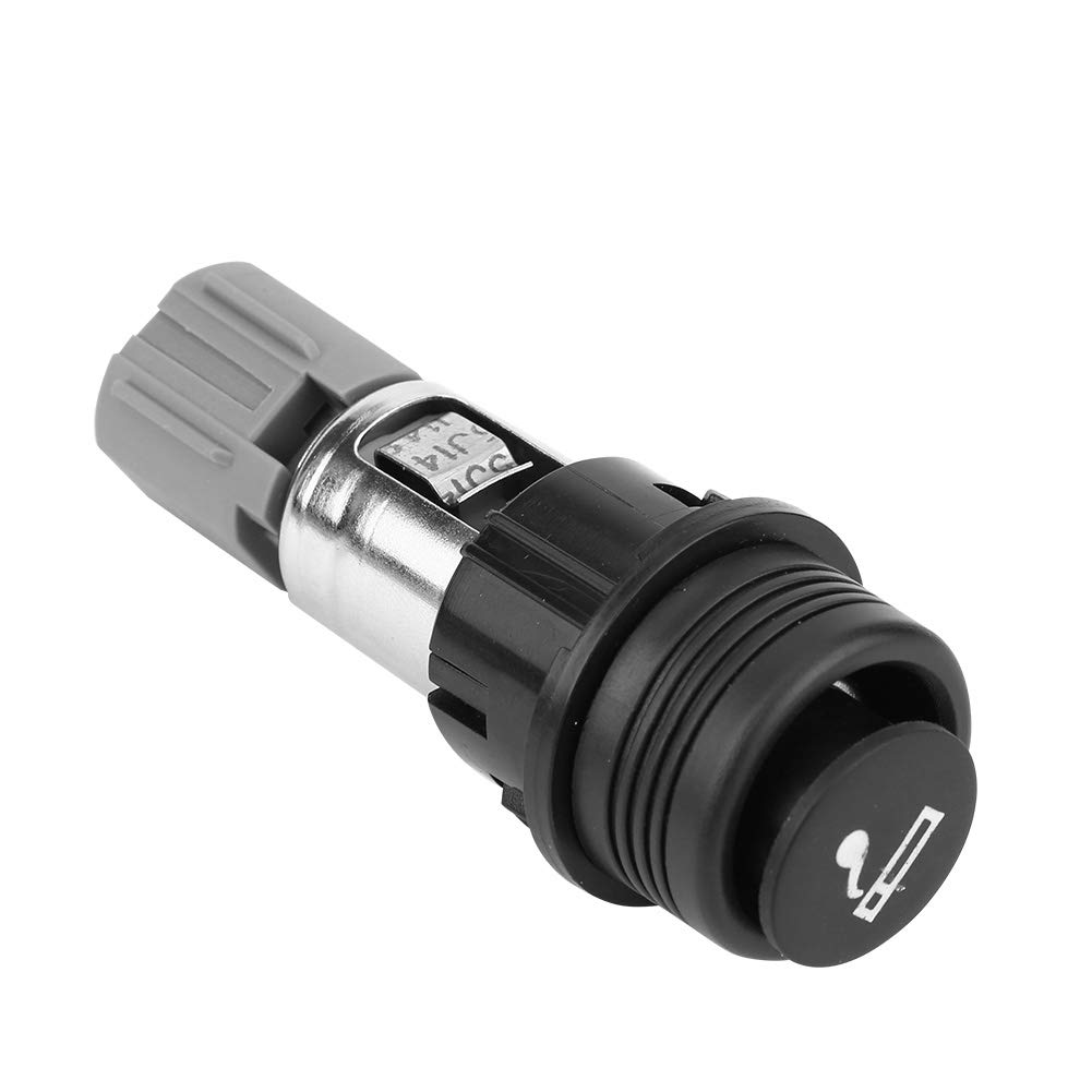Nickel-Plated Car Cigarette Lighter Socket with Ceramic Base - 12V Auto Accessory for Trucks, Cars & Vehicles | Durable Replacement Part for Auto Repair Shops & DIY Enthusiasts | Perfect for Road Trips, Camping & Emergency Kits