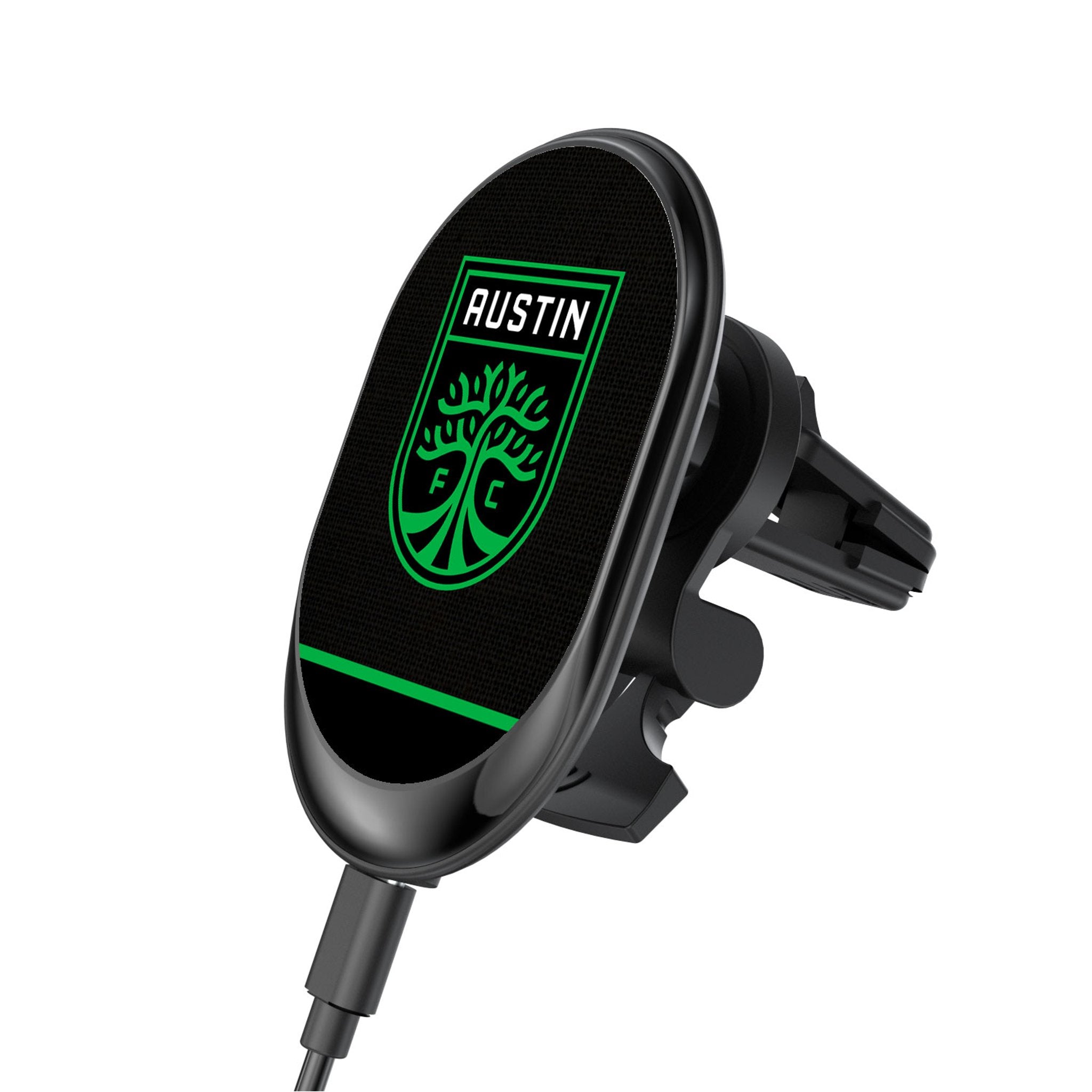 Austin FC Endzone Solid Wireless MagSafe Car Charger - Fast Charging for iPhone 12/13/14/15 - Perfect for Road Trips & Commuting