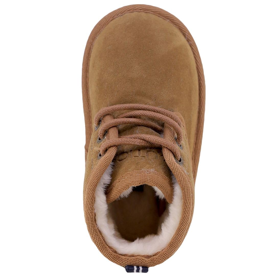 Nautica Kids' Sherpa Fur Snow Boots - Warm Winter Ankle Booties for Boys & Girls (Toddler, Little Kid, Big Kid) | Perfect for Snow Play, Winter Hiking & Cold Weather Outdoor Activities