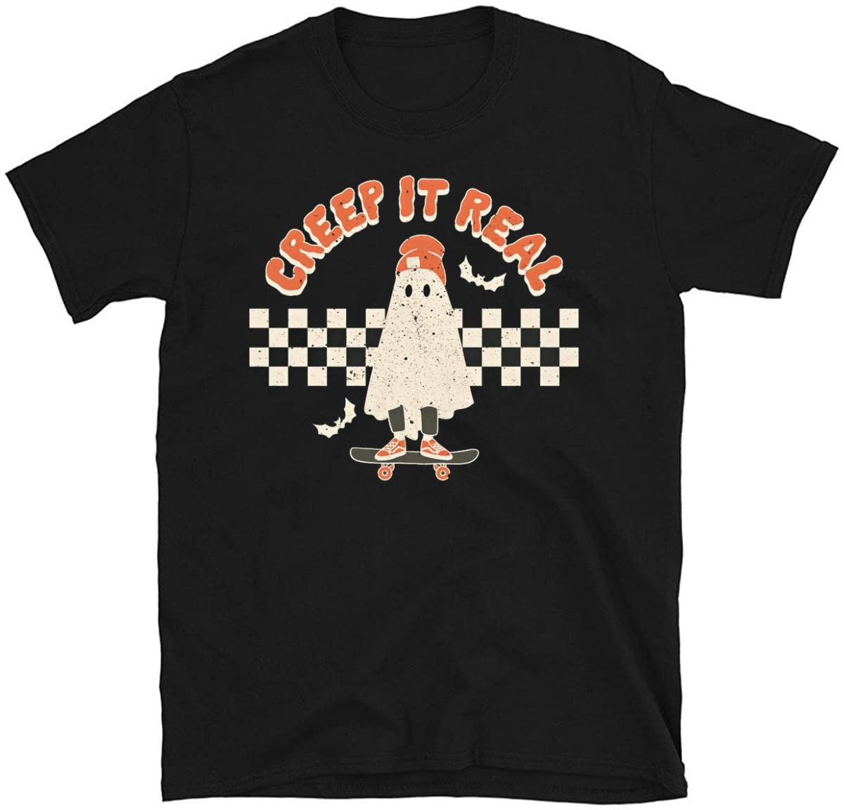 Retro Halloween Comfort Colors T-Shirt | Vintage Ghost & Witch Design | Creep It Real Graphic Tee | Fall & Halloween Gift for Family | Perfect for Halloween Parties & Autumn Outfits