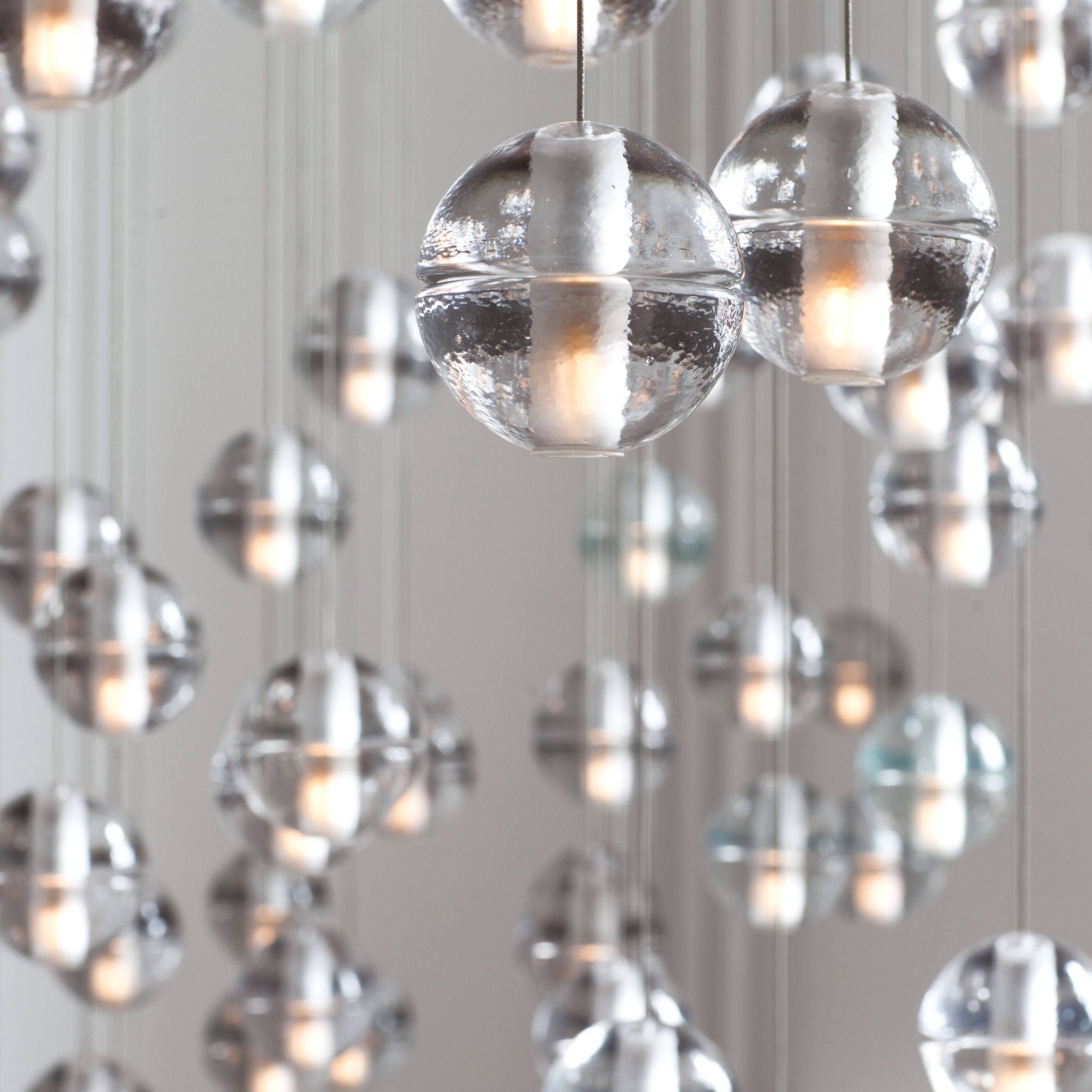 Elegant Ball Crystal Pendant Light - Modern Chandelier for Dining Room, Bedroom & Living Room Decor - Dimmable LED Hanging Light Fixture