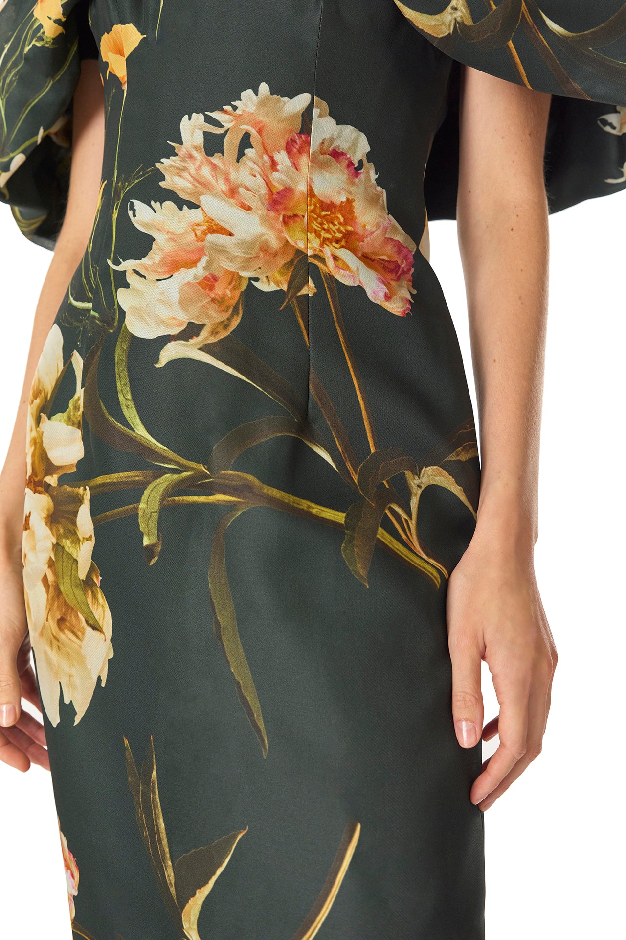 Elegant Off-the-Shoulder Floral Print Column Gown for Women - Perfect for Weddings, Proms & Formal Evening Events