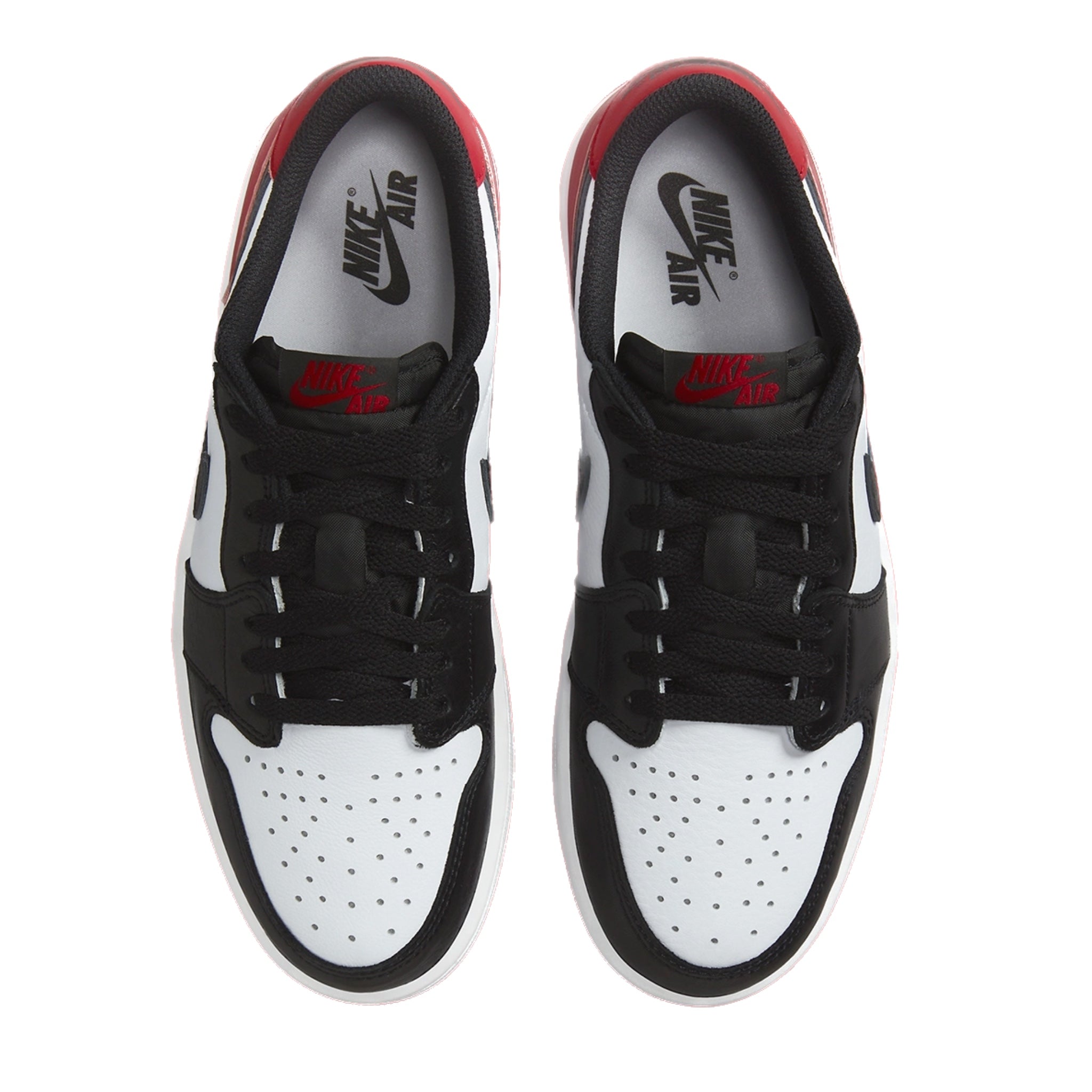 Air Jordan 1 Low GS OG Red Black Toe White Varsity Red Black Sneakers - Basketball Shoes for Kids & Teens - Perfect for School, Sports, and Casual Wear
