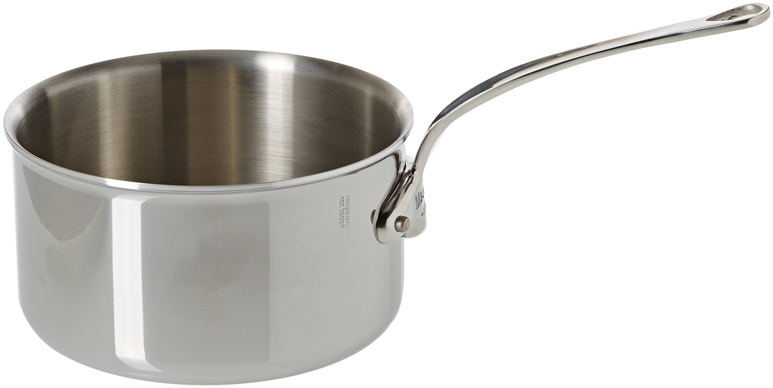 Premium Mauviel M'Cook 5-Ply Stainless Steel Sauce Pan with Cast Handle - 2.6 Qt (2.5L) French-Made Cookware for Professional Chefs & Home Cooking - Perfect for Sauces, Stews & Gourmet Meal Preparation
