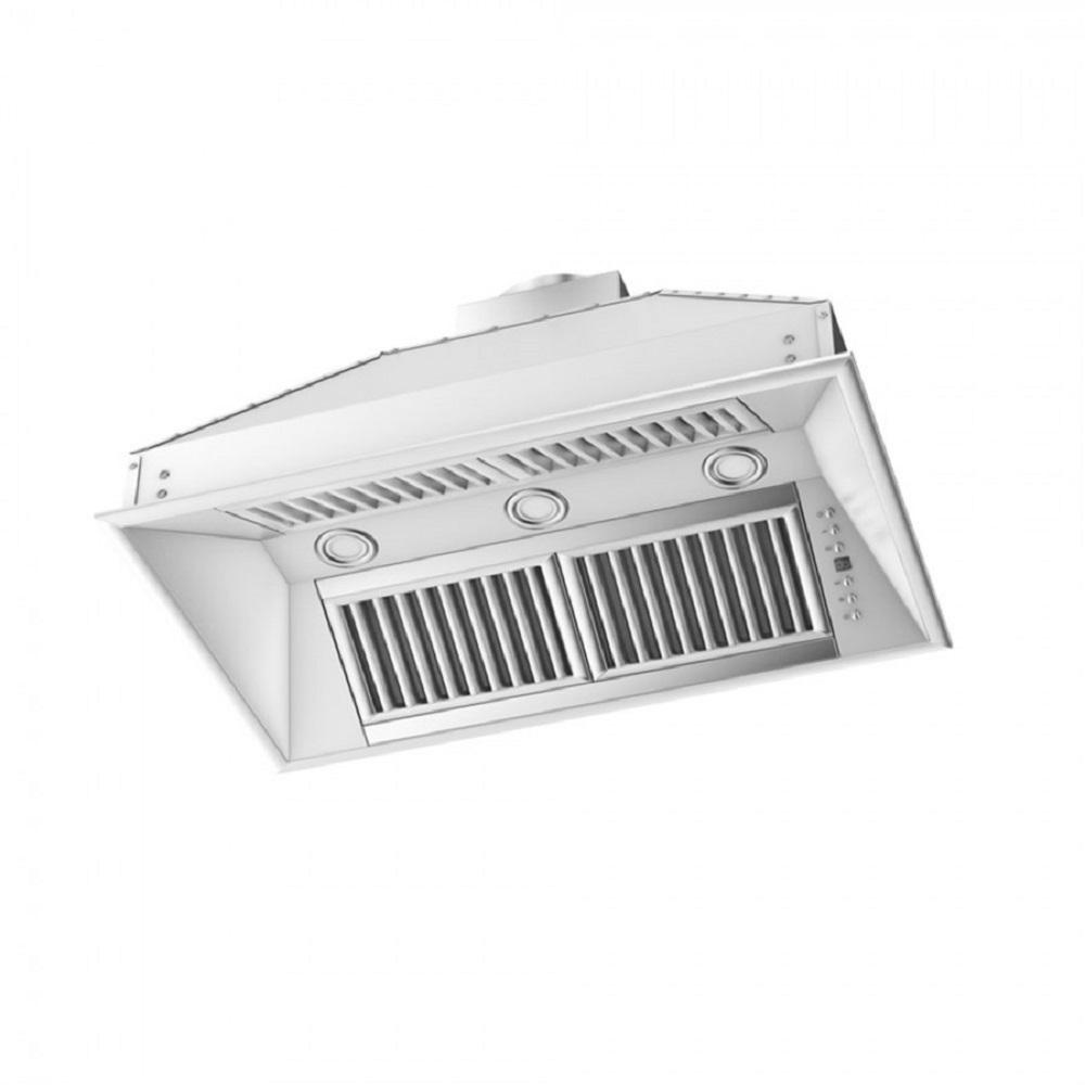 ZLINE 721i Stainless Steel Ducted Island Mount Range Hood Insert - Powerful Kitchen Ventilation for Modern Homes | Perfect for Open Concept Kitchens & Cooking Areas