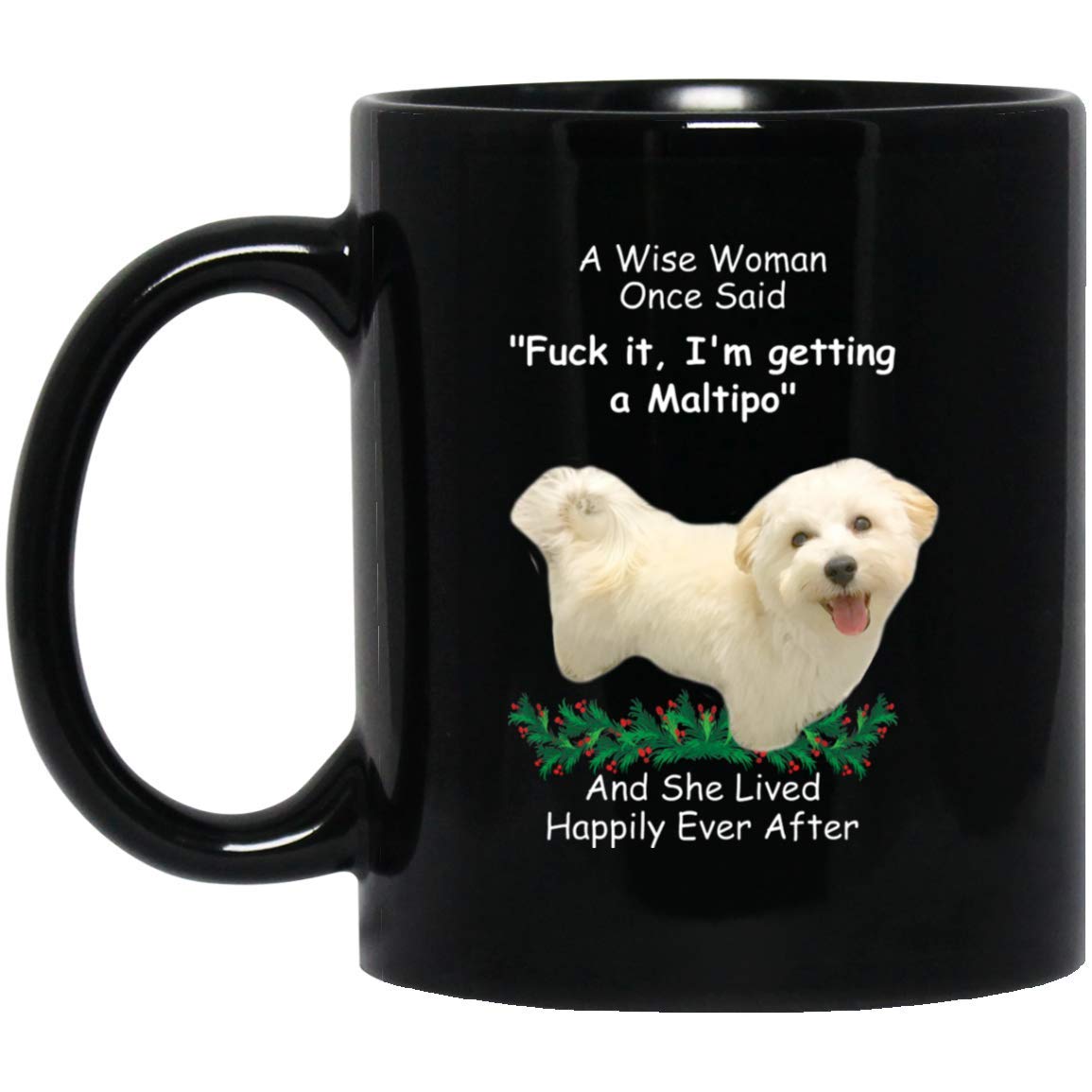 11oz Funny White Gold Maltipo Ceramic Coffee Mug with Inspirational Quote - Perfect Gift for Women, Office Humor & Home Decor | Great for Coffee, Tea & Hot Chocolate | Ideal for Work, Home, Gifting (Birthdays, Christmas, Mother's Day, Housewarming) | Use in Office, Kitchen, Coffee Breaks, Relaxing at Home & Coffee Shops | Perfect for Coffee Lovers, Office Workers & Home Decor Enthusiasts