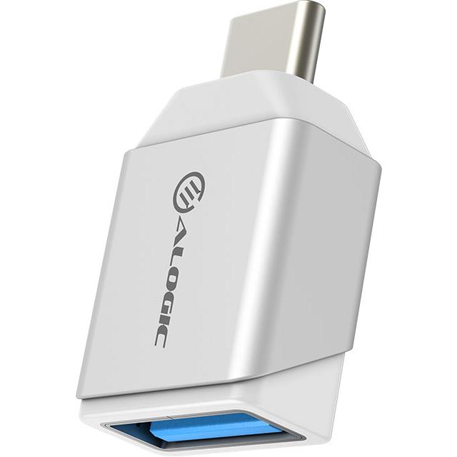ALOGIC Ultra Mini USB C to USB A Adapter - 2 Pack Silver | Fast Data Transfer & Charging | Compatible with MacBook, iPad, Samsung Galaxy & More | Perfect for Travel, Office & Home Use