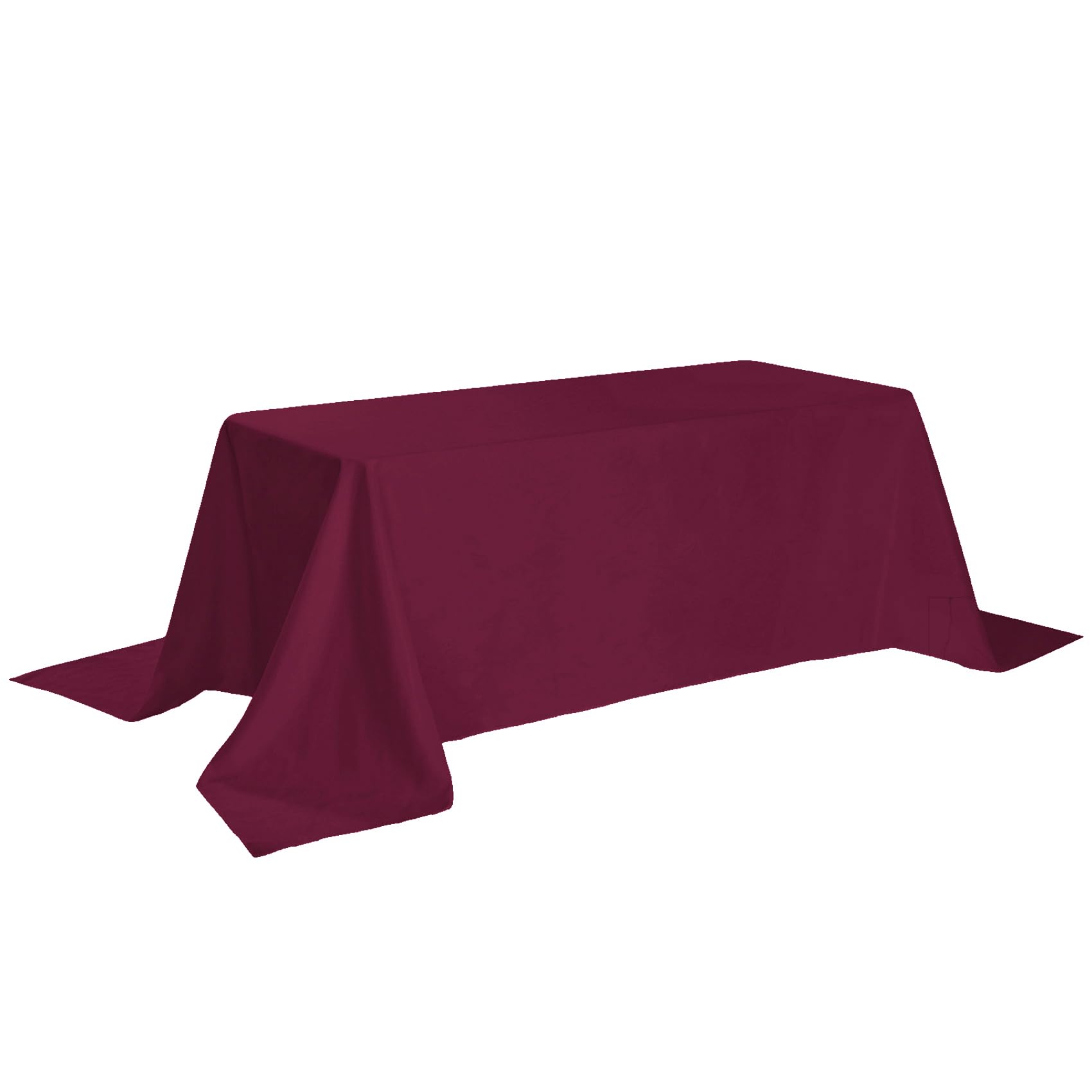 Burgundy Rectangle Tablecloth 90x132 Inch - Stain & Wrinkle Resistant Washable Polyester Table Cover for Dining Table, Buffet, Wedding Decor - Elegant Fabric Tablecloth for Parties, Holidays & Home Decor