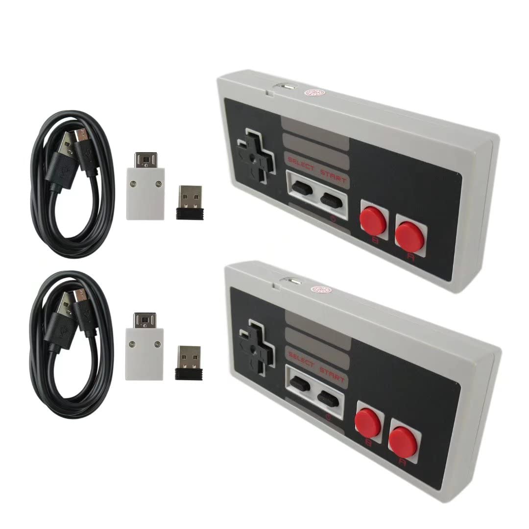 2.4GHz Wireless Controller for NES Classic - Rechargeable, PC/Mac/Raspberry PI Compatible - Gaming & Retro Play