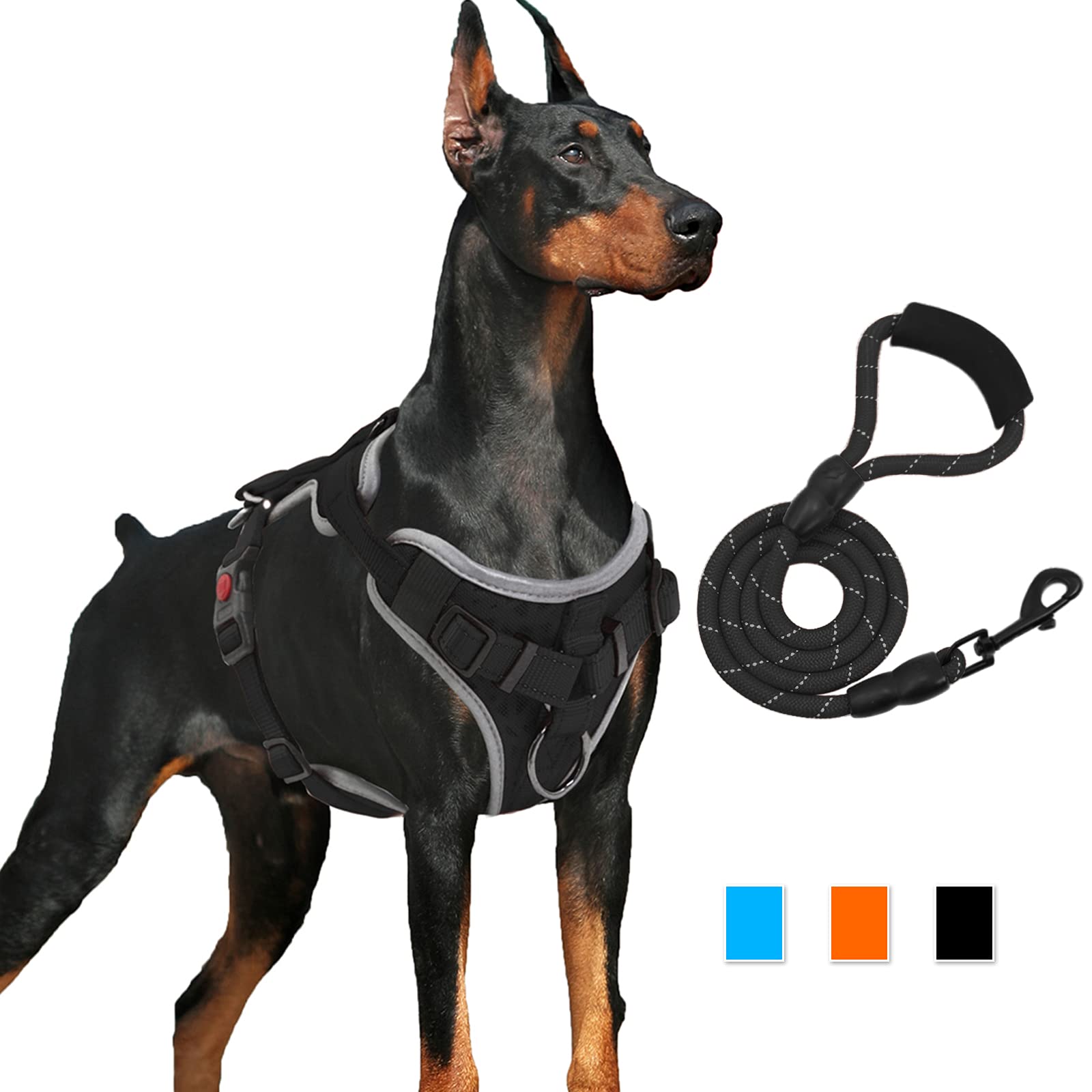 Supet No-Pull Dog Harness with Leash - Adjustable Reflective Pet Vest for Small, Medium & Large Dogs | Heavy Duty Easy Control Handle | Perfect for Walking, Training & Outdoor Adventures