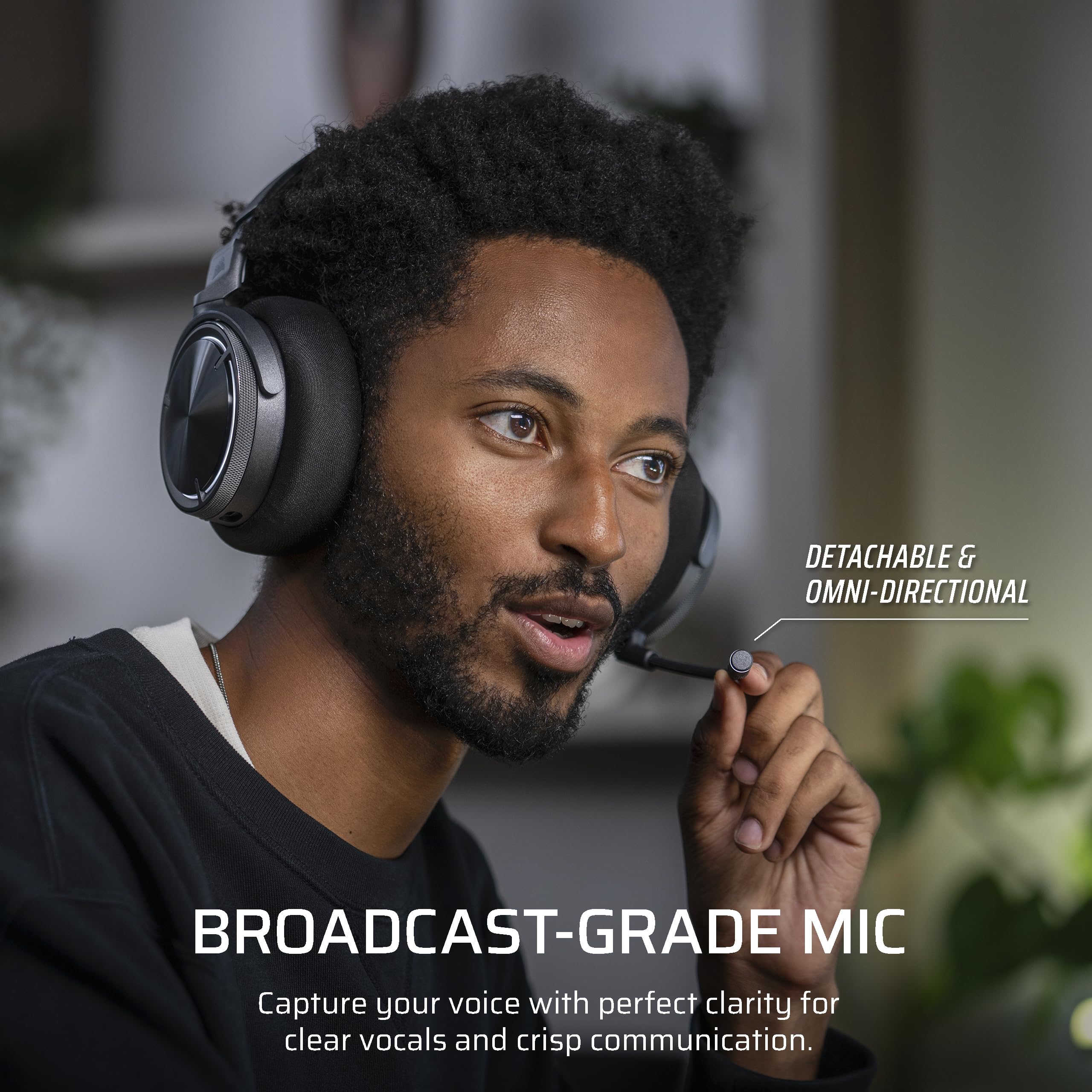 Corsair Virtuoso MAX Wireless Gaming Headset with Dolby Atmos & Active Noise Cancelling - 50mm Graphene Drivers, Sonarworks SoundID, Dual 2.4GHz/Bluetooth - Compatible with PC, Mac, PS5, PS4 (Carbon) - Perfect for Competitive Gaming & Immersive Entertainment