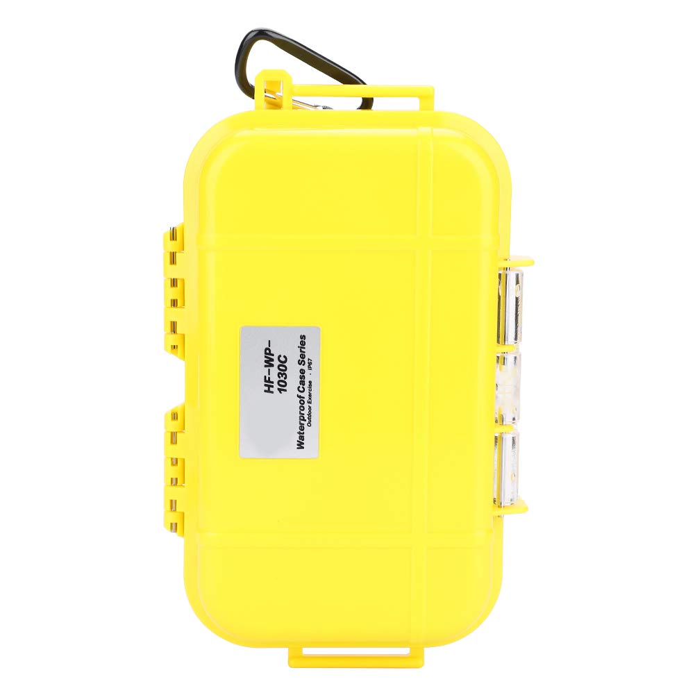 Shockproof Waterproof Airtight Storage Case - Outdoor Survival Gear Container, Durable Carry Box for Camping, Hiking & Emergency Supplies (Yellow)