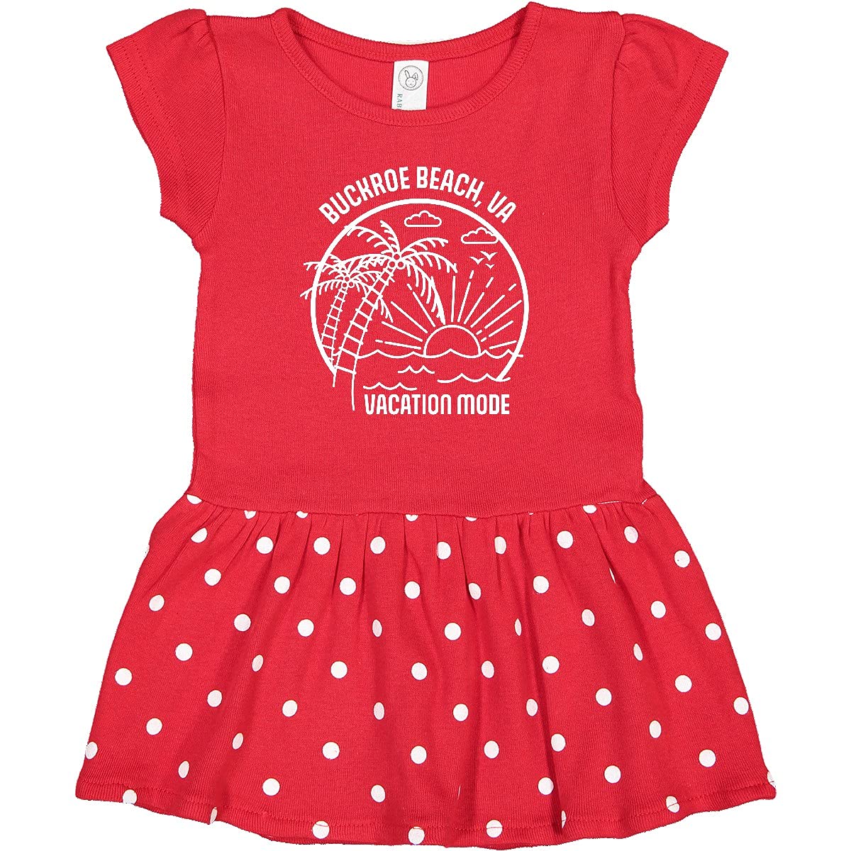Inktastic Summer Vacation Mode Buckroe Beach Virginia Baby Dress - Cute Outfit for Beach Trips, Family Photos & Casual Wear