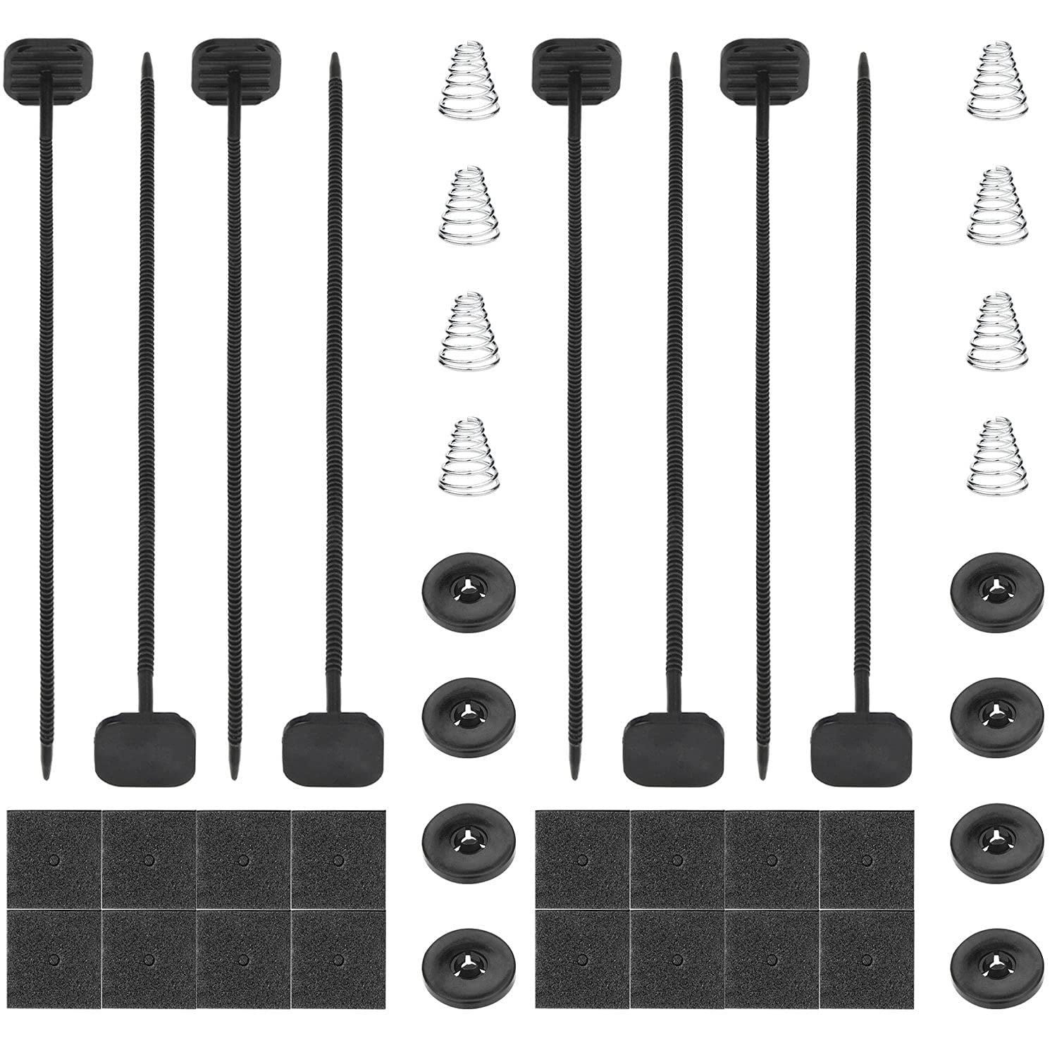 Electric Fan Radiator Installation Kit - Zip Tie Straps & Corner Mounting Feet for Secure Cooling System Setup - Perfect for PC, Automotive & Home Appliance Cooling Solutions