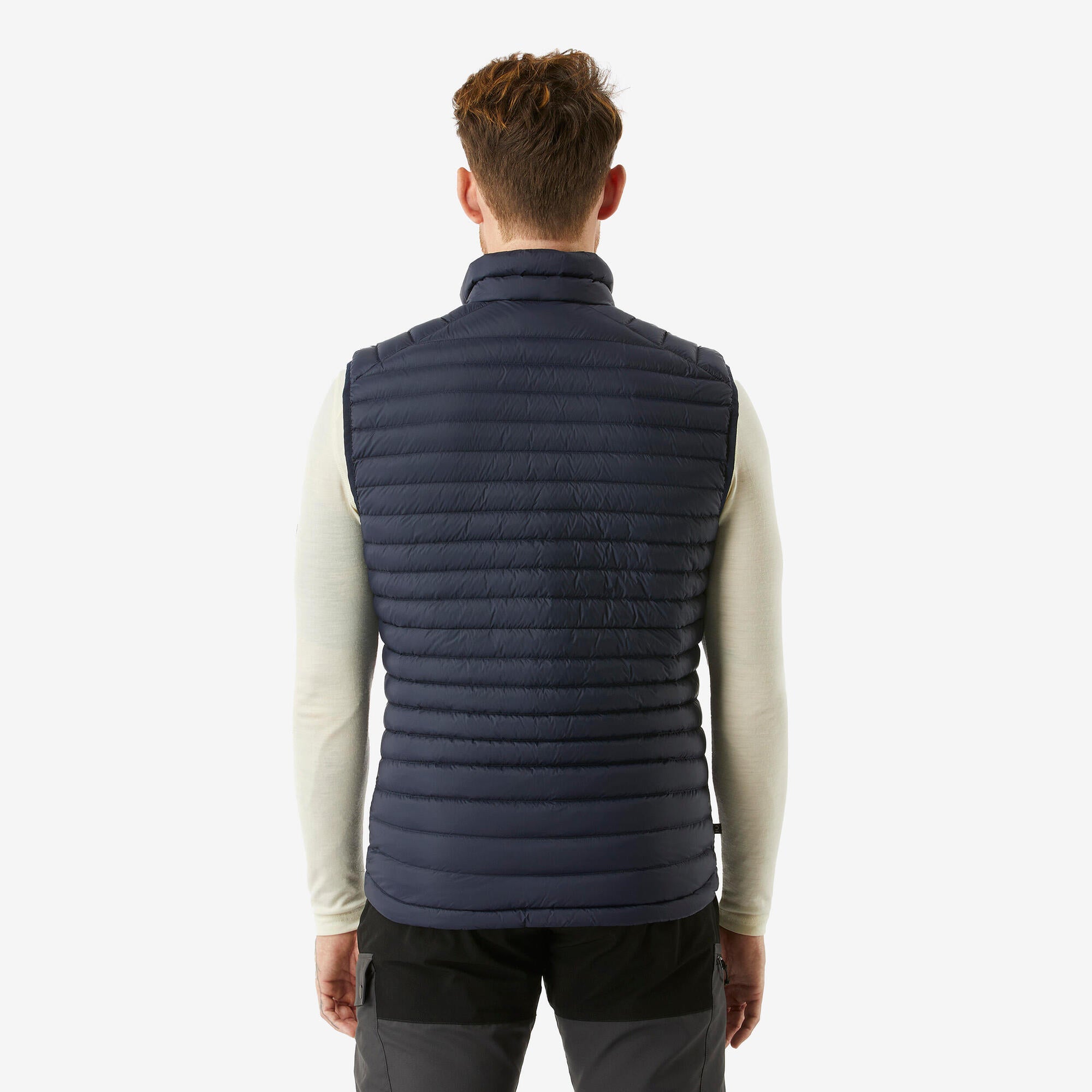 Forclaz Men's MT100 Lightweight Down Vest - Warm Winter Puffer Jacket for Hiking & Outdoor Activities
