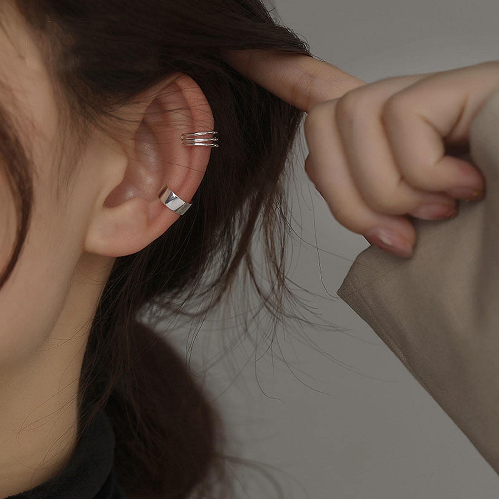 Boho Cartilage Earrings Set - Double Line Helix Cuff Earrings for Women & Girls | Minimalist Fake Piercing Jewelry | No-Piercing Ear Cuffs for Everyday Wear & Special Occasions