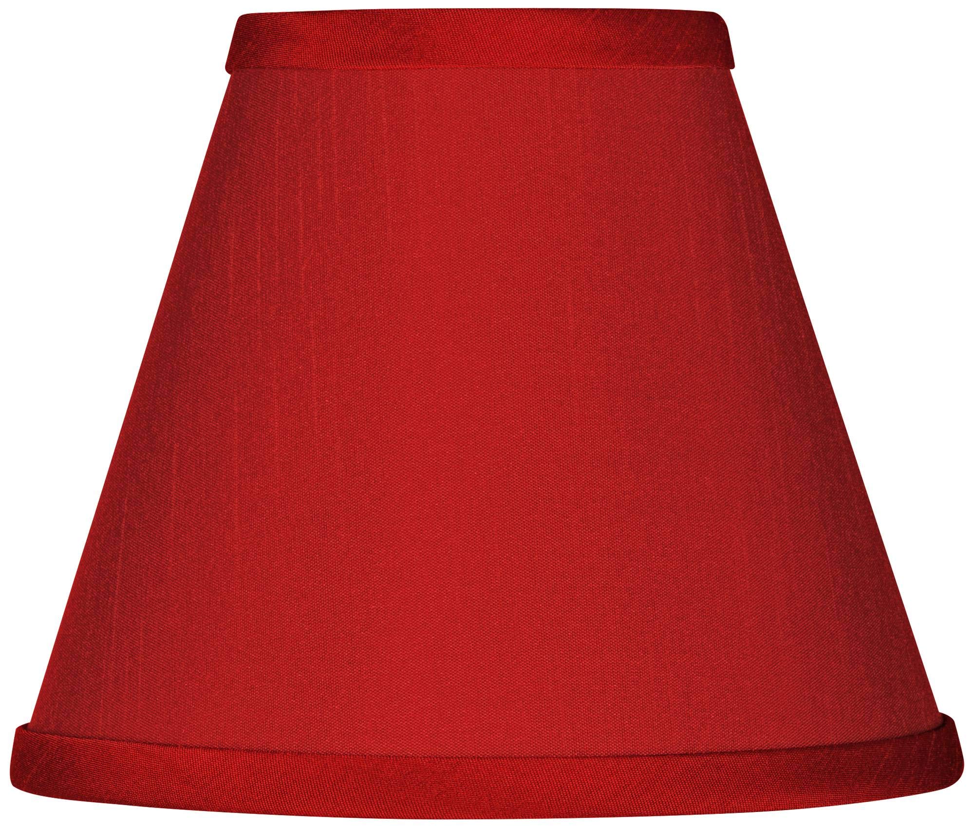 Set of 4 Empire Style Lamp Shades - China Red Small Chandelier Shades (3
