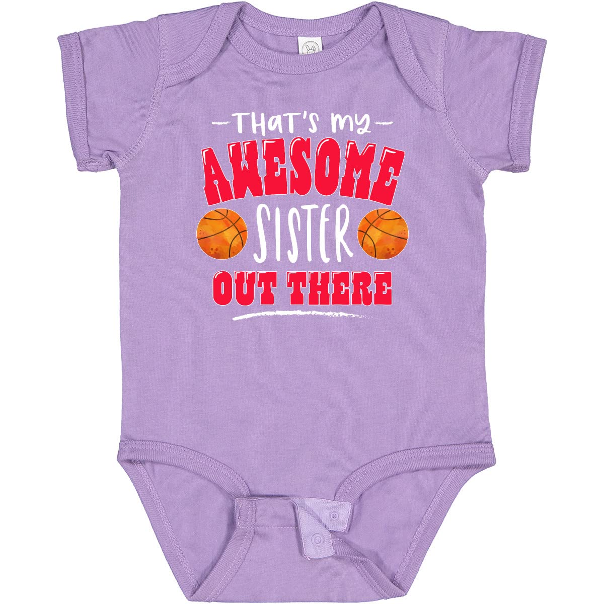 Inktastic Awesome Sister Basketball Baby Bodysuit - Perfect for Game Day