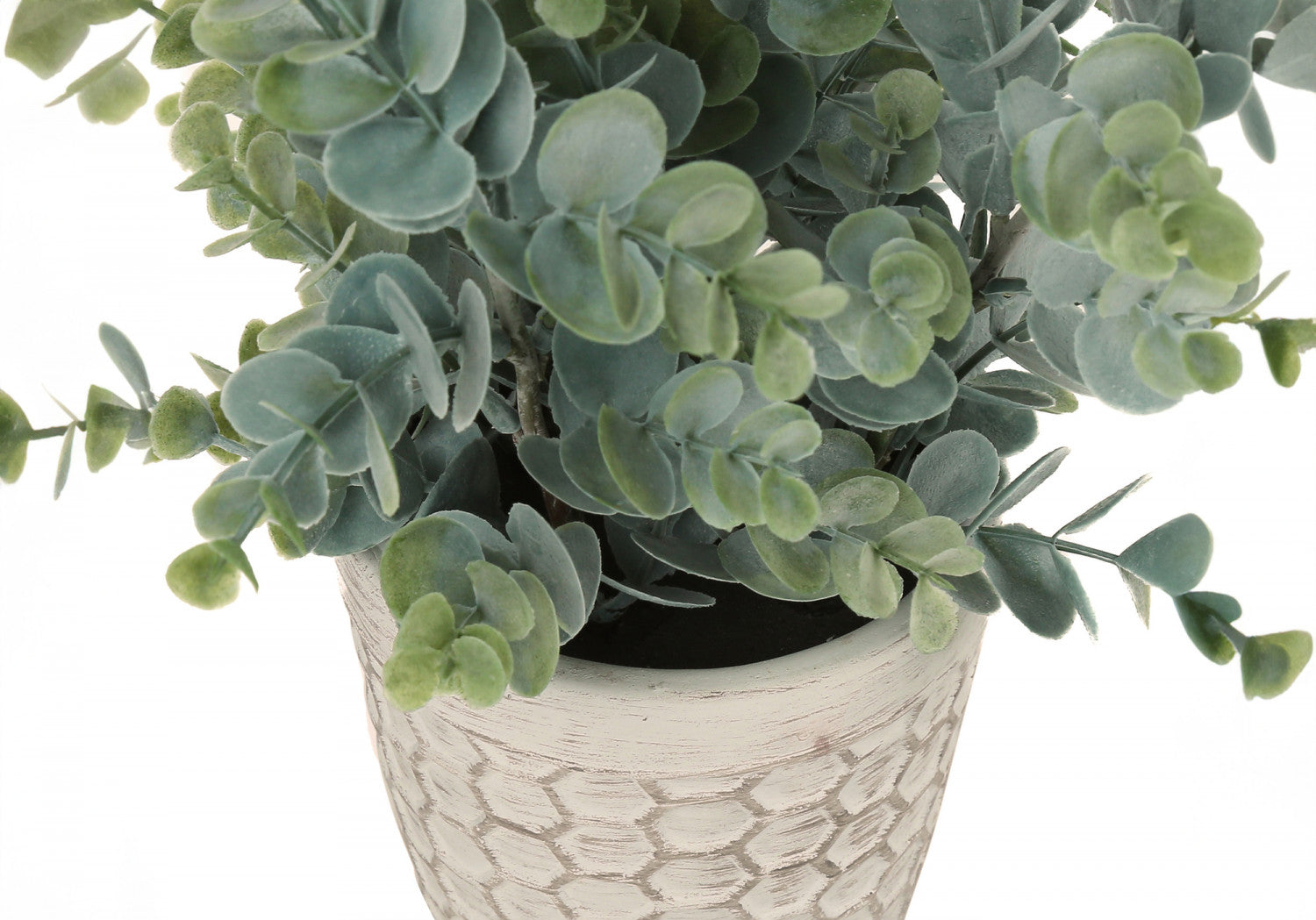 13 Eucalyptus Grass Plants with 4 White Pots - Green Artificial Decor Set of 2 - Perfect for Home Office Decor, Wedding Centerpieces & Indoor Greenery