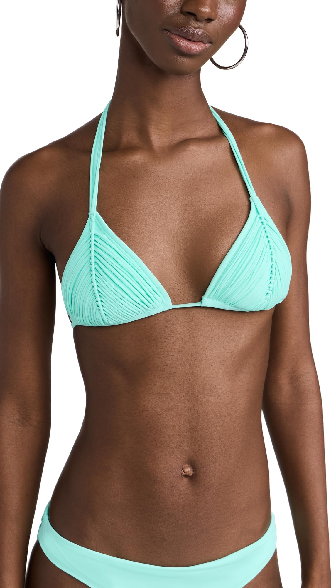 PQ Swim Women's Isla Triangle Bikini Top - Adjustable Back Tie, Removable Padded Swimwear for Women | Perfect for Beach Vacation, Pool Party & Summer Getaways