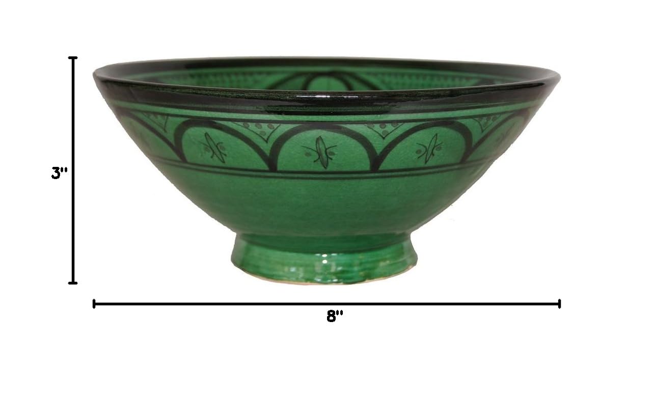 Handmade Moroccan Ceramic Serving Bowl - 8