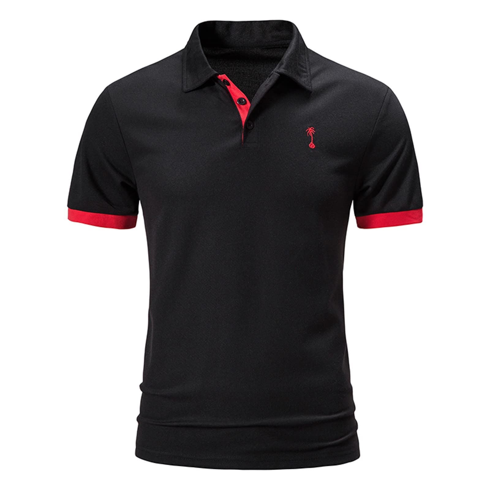 Men's Golf Polo Shirt - Short Sleeve Muscle Fit Cotton Business Casual Shirt for Golf & Office Wear | Breathable & Comfortable for Sports, Work & Outdoor Activities