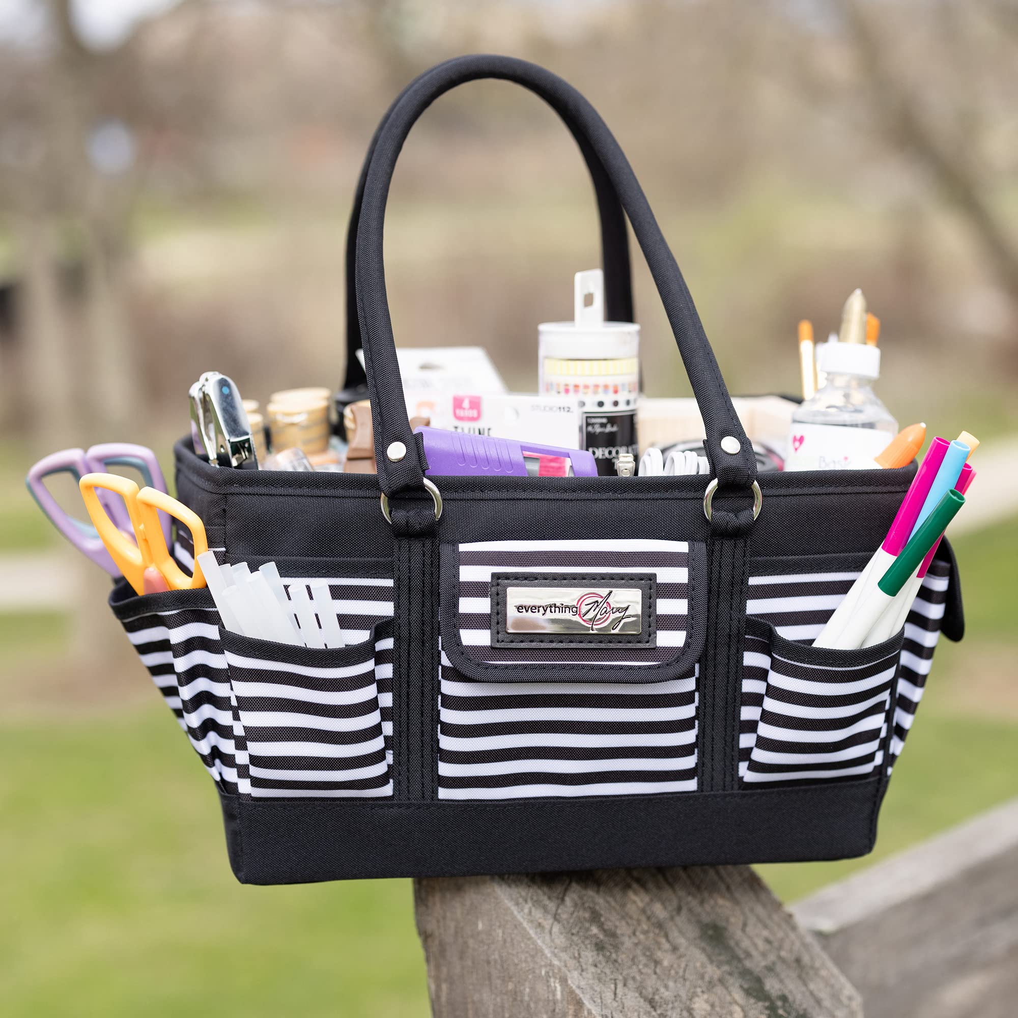 Everything Mary Deluxe Collapsible Storage Organizer with Handles - Multi-Purpose Foldable Tote for Diapers, Toys, Office Supplies & Home Organization | Perfect for Nursery, Travel, Craft Room & Daily Essentials