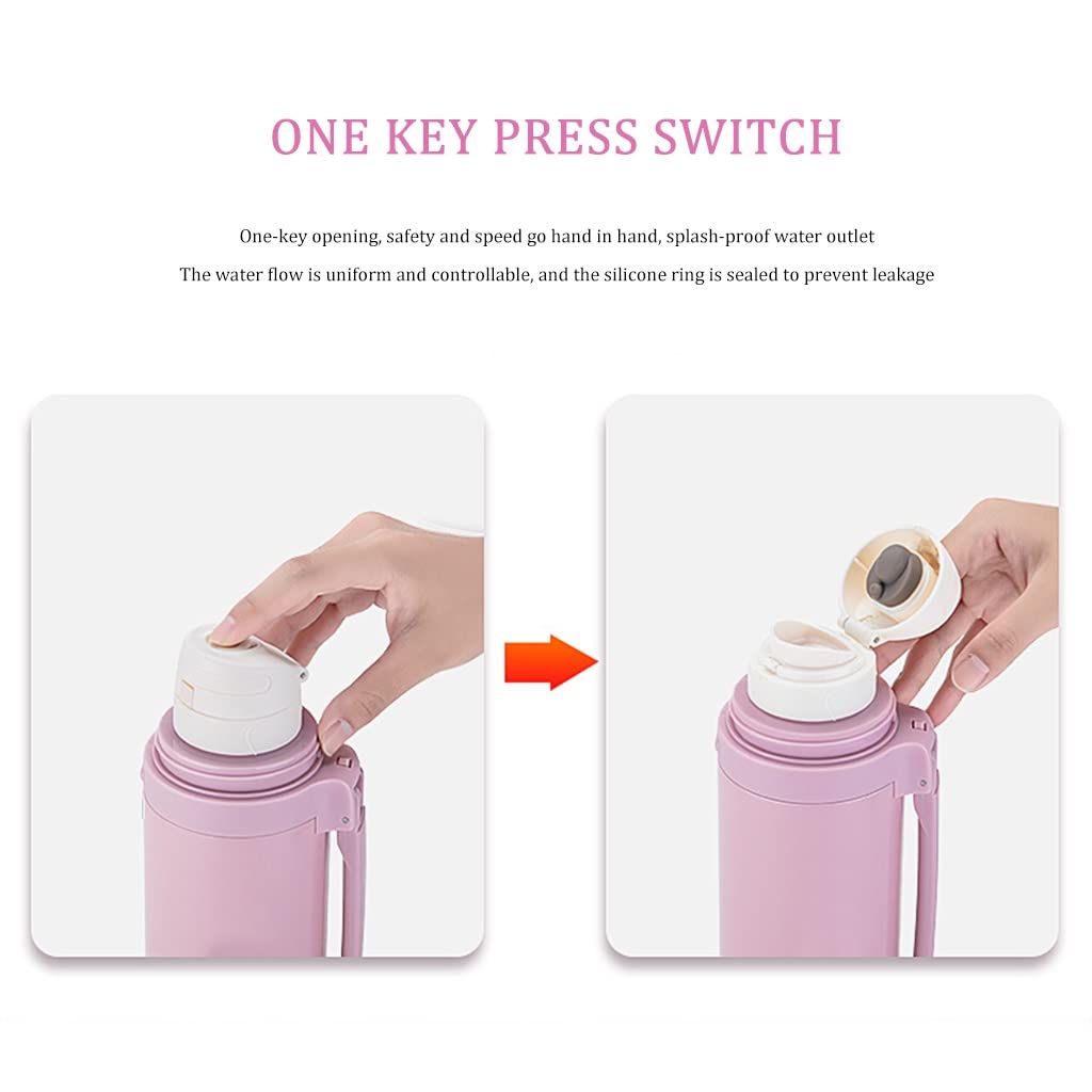 Premium Stainless Steel Insulated Water Bottle - 35oz/1L Thermos for Hot & Cold Drinks, 24-Hour Temperature Retention, Leak-Proof Travel Flask - Perfect for Gym, Hiking, Camping & Outdoor Activities (Purple)