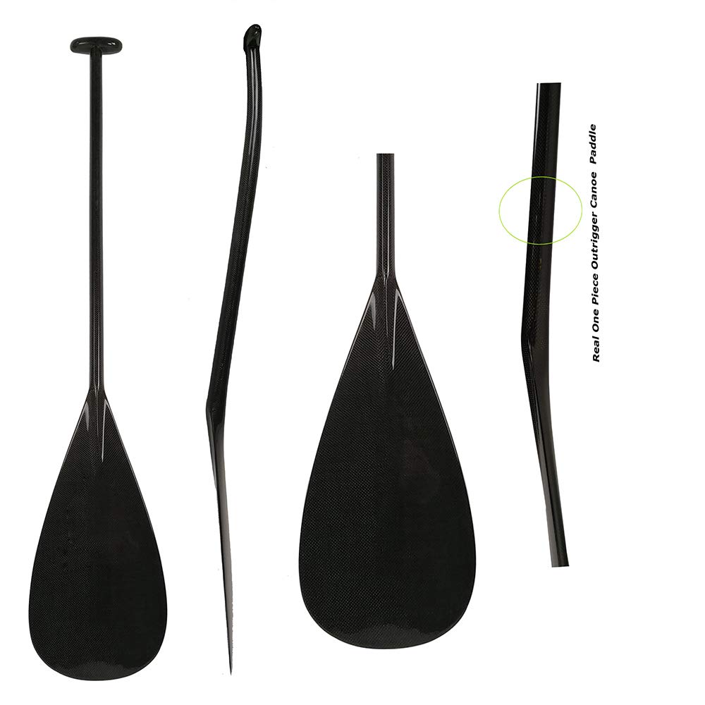 Premium Carbon Fiber Outrigger Canoe Paddle - Lightweight & Durable Bend Shaft Design for Kayaking, Canoeing & Stand Up Paddle Boarding | Perfect for Ocean, Lake & River Adventures