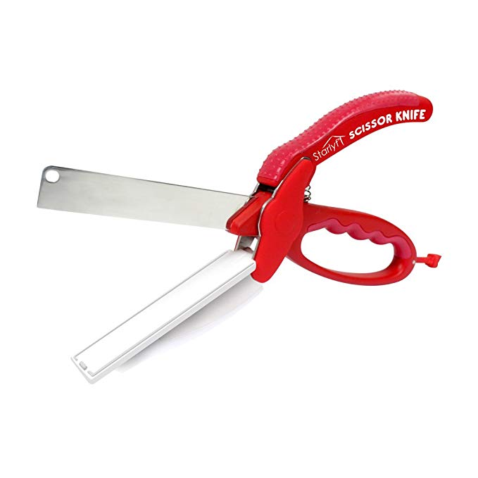 Starlyf Multi-Purpose Scissor Knife - Sharp Stainless Steel Blade for Cutting, Crafting & Outdoor Activities - Perfect for Camping, Hiking & DIY Projects