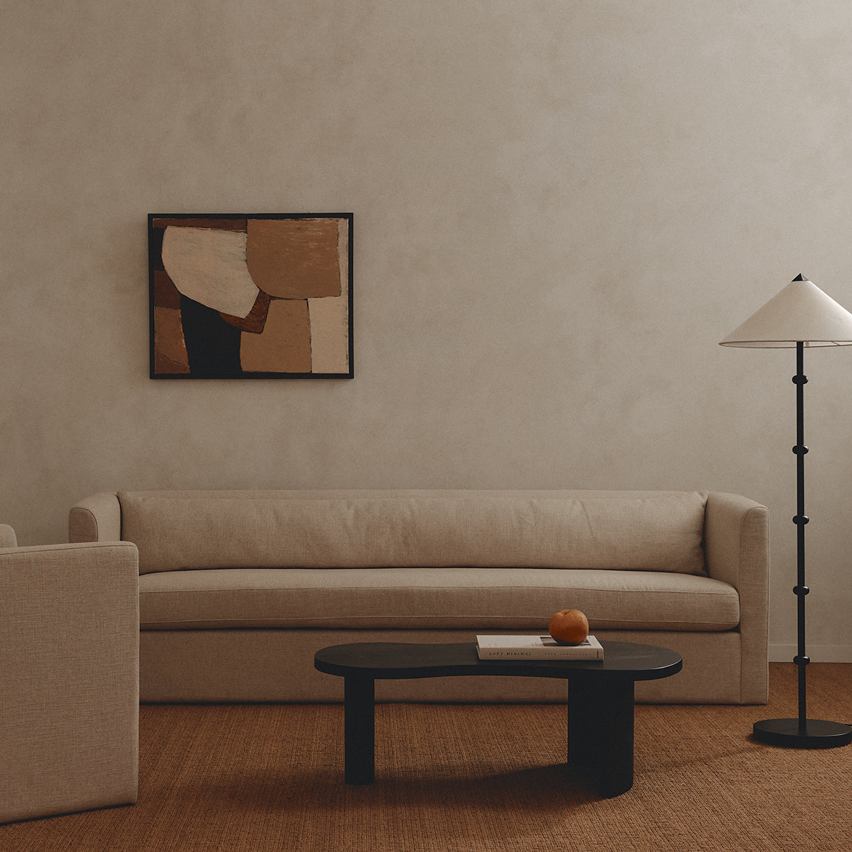 Mcmullin Etta Sofa - Modern Mid-Century Fabric Sofa with Tufted Back & Wooden Legs for Living Room, Lounge & Office