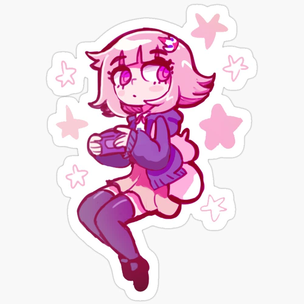 Chiaki Nanami Danganronpa Cute Vsco Aesthetic Waterproof Vinyl Stickers for Laptop, Hydroflask, Skateboard, Computer, Phone Case, Water Bottle, Notebook, and DIY Craft Projects