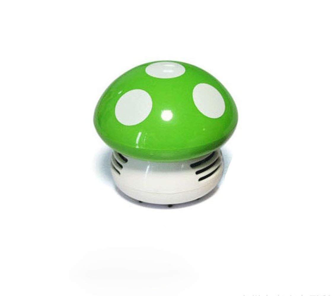 Mini Mushroom Vacuum Cleaner - Portable Desk Dust Sweeper for Home & Office (Green)