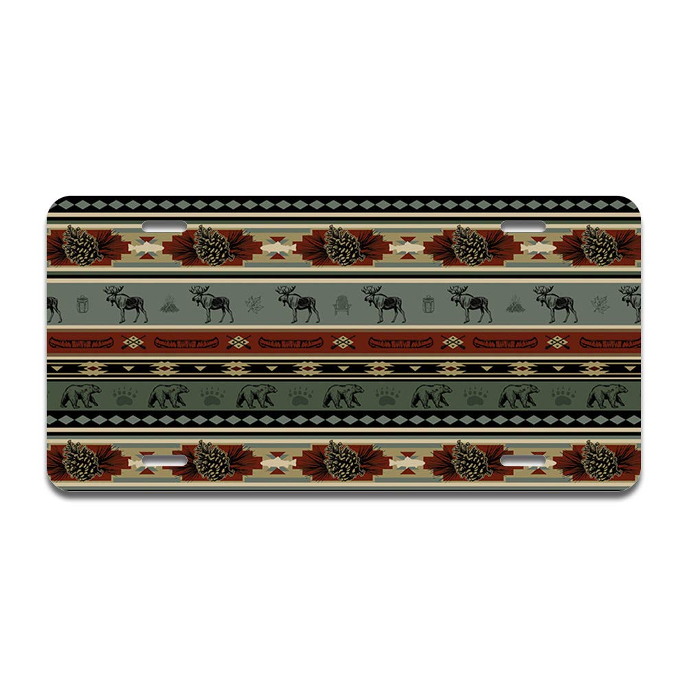 SignMission Cabin Stripes Aluminum License Plate 12