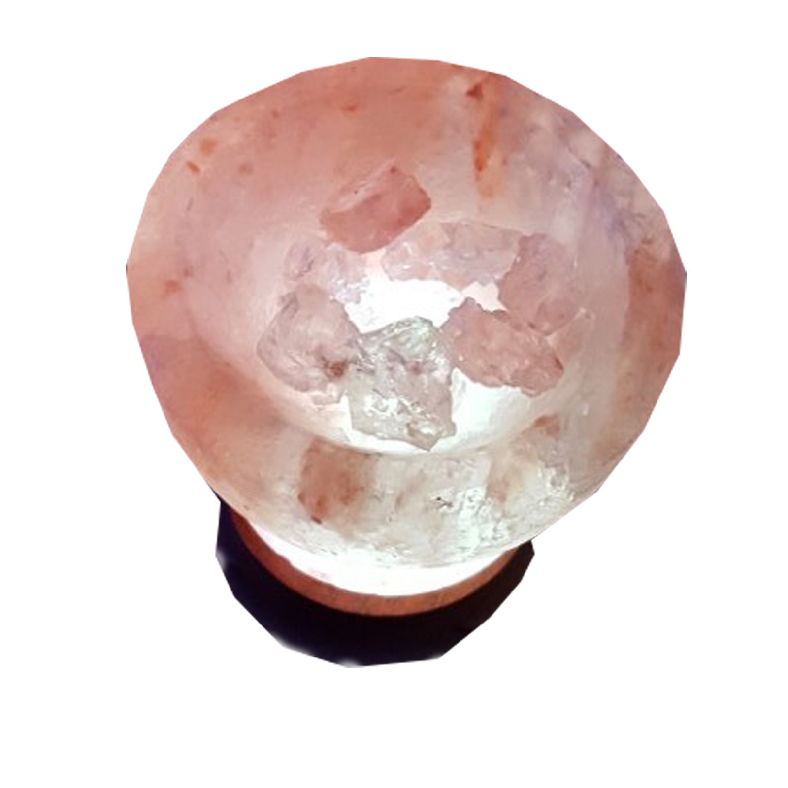 Himalayan Natural Salt USB Lamp - Fire Pit Shape with Pink Rock Salt Healing Crystals | Certified Safe Electric Parts | Bedside Night Light & Home Decor for Relaxation, Meditation, and Stress Relief