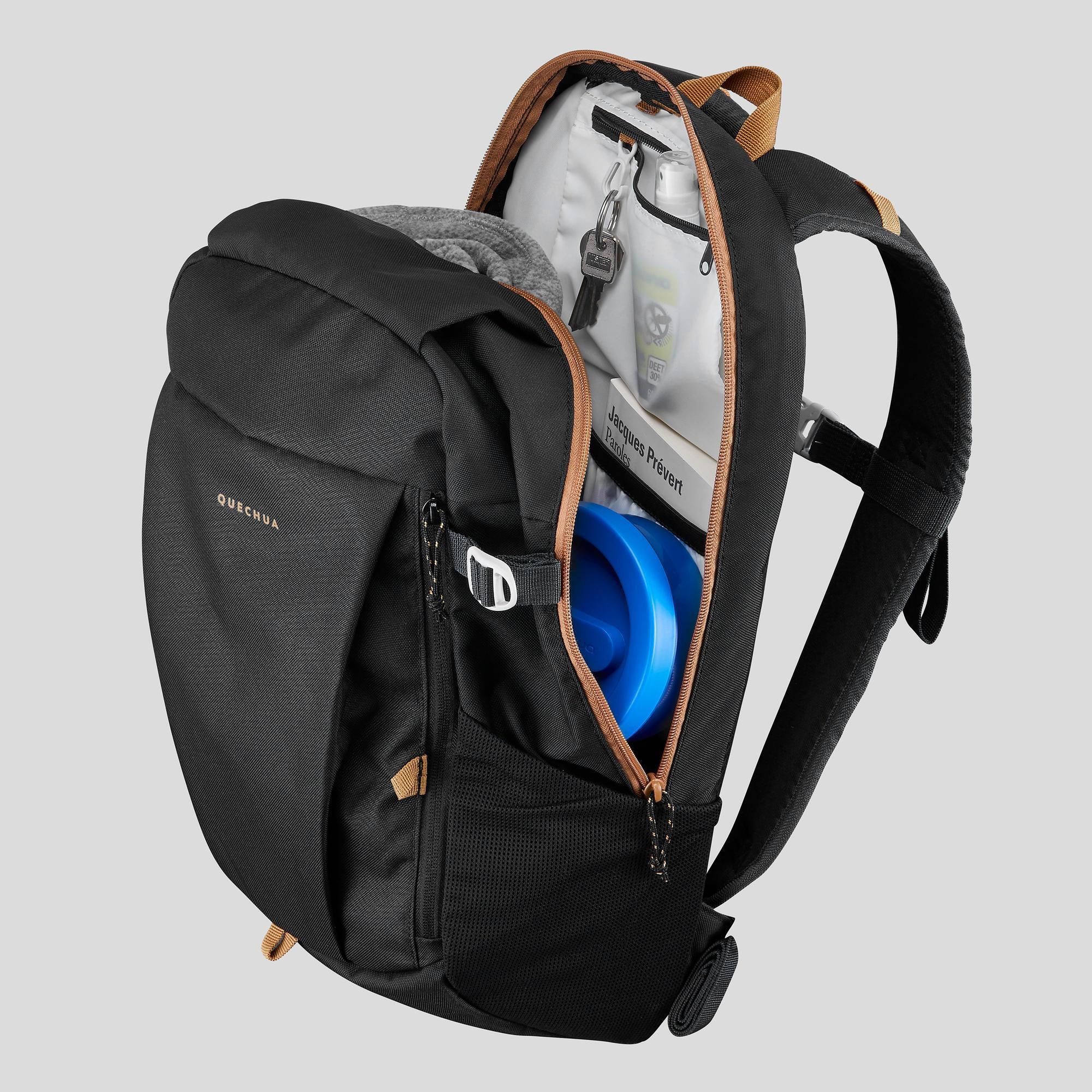 Quechua NH Arpenaz 100 20L Lightweight Hiking Backpack - Water-Resistant Daypack for Outdoor Camping, Travel & Trekking