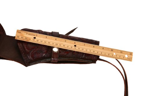 44/45 Caliber Left Handed Leather Gun Holster - Premium Brown Cowhide for Concealed Carry & Outdoor Shooting | Hunting, Range Practice & Tactical Use