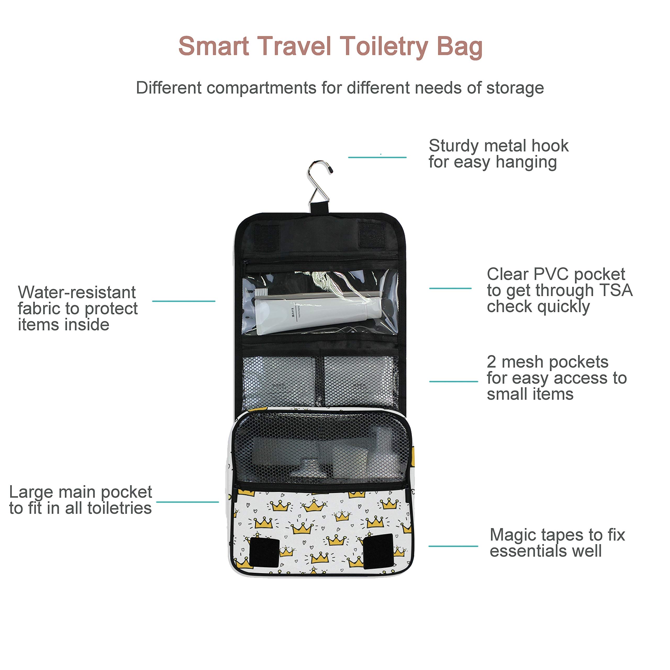 Hanging Travel Toiletry Bag Kit - Waterproof Makeup Case & Cosmetic Organizer for Men & Women - Perfect for Camping, Gym, Business Trips & Vacation Essentials