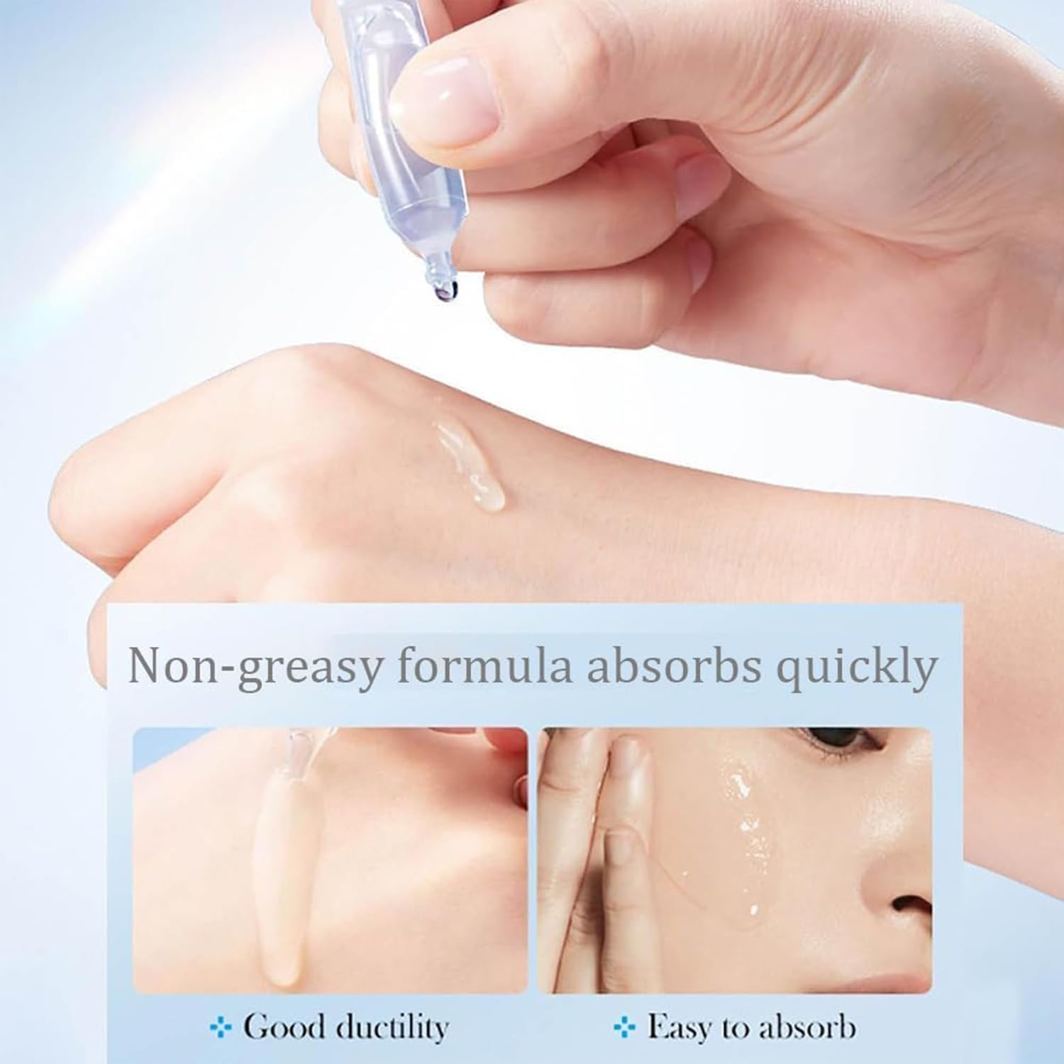 **3% Hyaluronic Acid Serum Tubes - Ultra Hydrating Facial Serum for Dry Skin, 30pcs/Box - Deep Moisturizing & Plumping for Day & Night Skincare Routine**