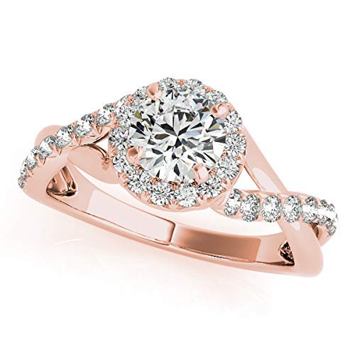GIA Certified Infinity Diamond Engagement Ring in Rose Gold - Unique Halo Design for Women | Perfect for Proposals, Anniversaries & Special Occasions