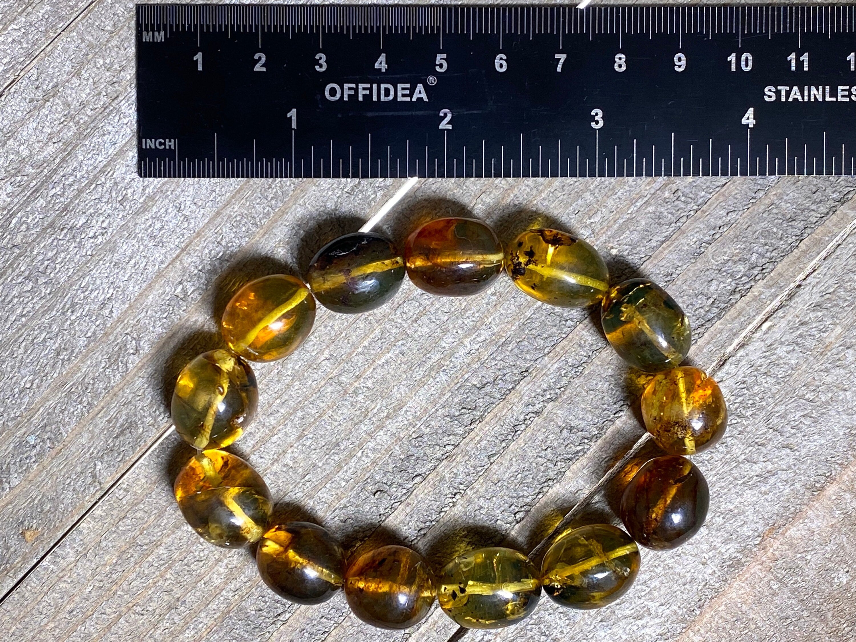 Authentic Mexican Amber Crystal Beaded Bracelet - Handmade Healing Jewelry with Natural Stones for Women | Perfect for Meditation, Yoga & Spiritual Wellness