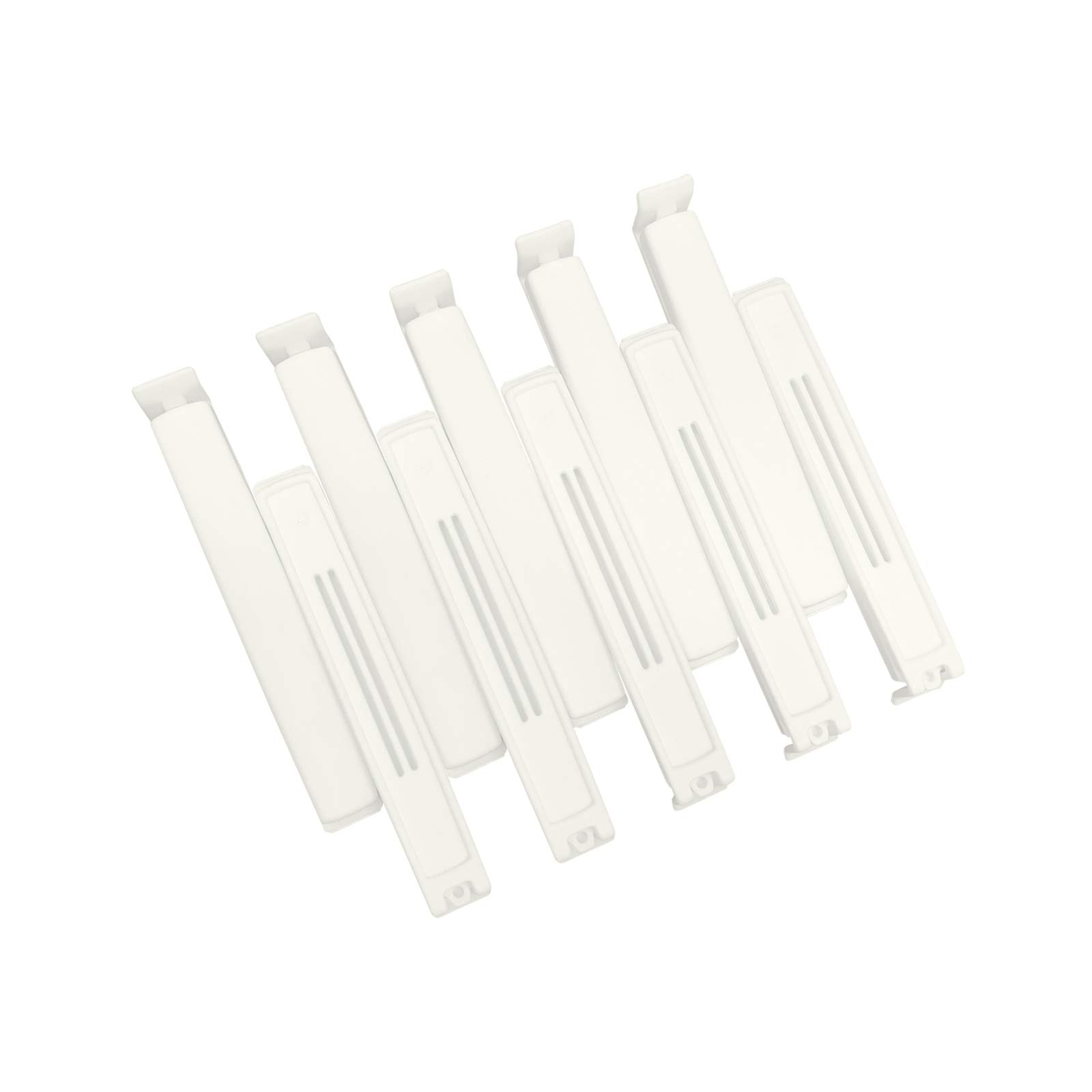 10 Pack Plastic Sealing Clips for Snacks, Chips & Food Storage - 4 Inch Reusable Bag Clips (Pure White) - Perfect for Kitchen, Pantry & Picnics