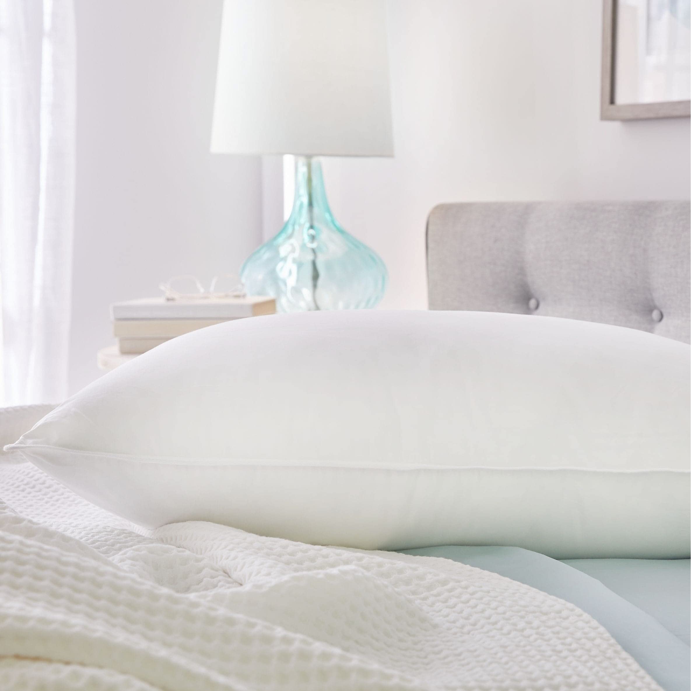 Premium Hotel Feather and Down Chamber Pillow - White Jumbo Size for Ultimate Comfort - Perfect for Luxury Bedrooms, Guest Rooms, and Upscale Hotels