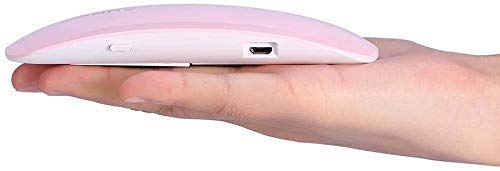Portable UV LED Nail Dryer for Gel Polish - 6W Mini Travel Size Curing Lamp with Detection Light (Pink/White) | Perfect for Home Manicures, Salon Professionals & On-the-Go Nail Care