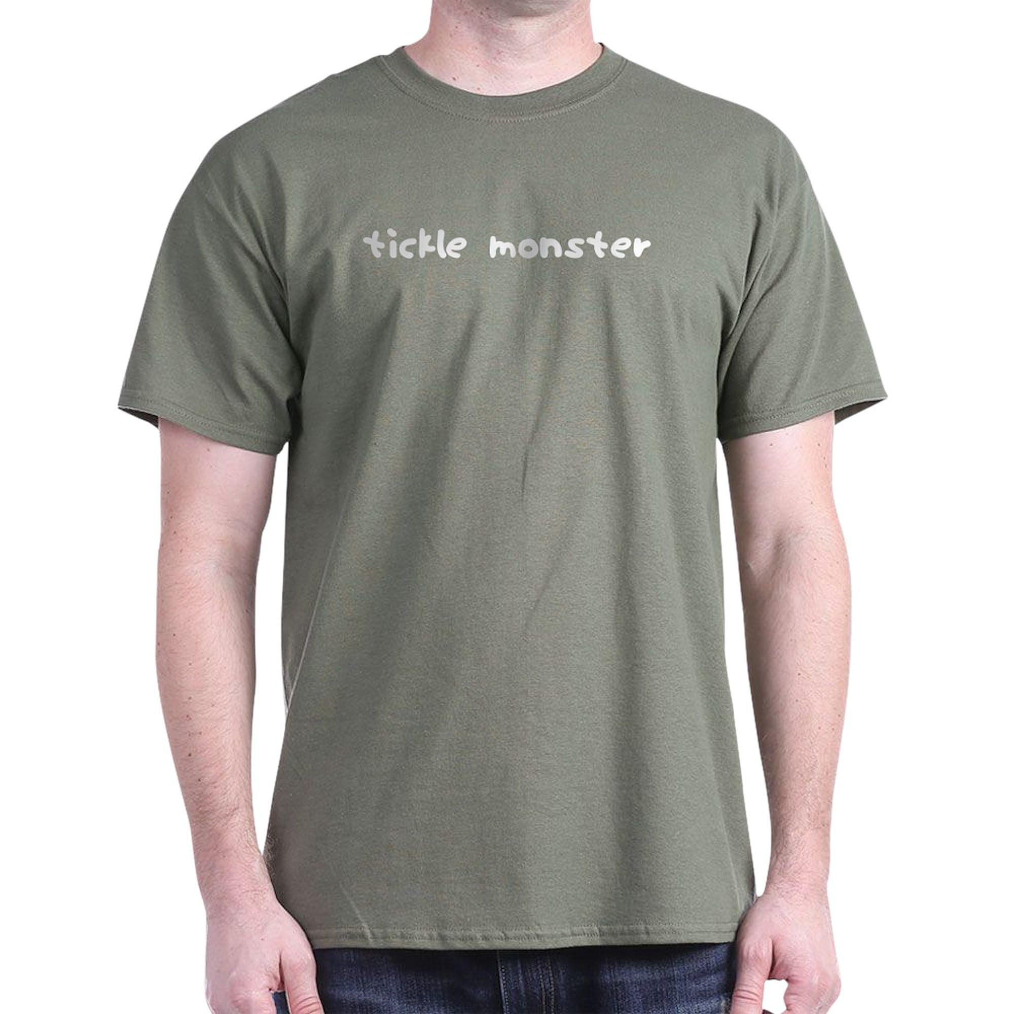 Tickle Monster Dark T-Shirt for Men - 100% Cotton Classic Graphic Tee | Funny Novelty Shirt for Parties, Gifts & Casual Wear