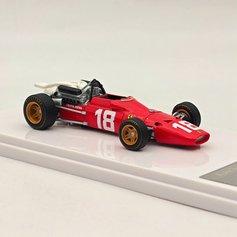 1/43 Scale Tecnomodel Ferrari 312 F1 67 1967 #18 Monaco GP Amon Bandini Tracks Resin Diecast Model Car - Perfect for Collectors, Display, and Racing Enthusiasts