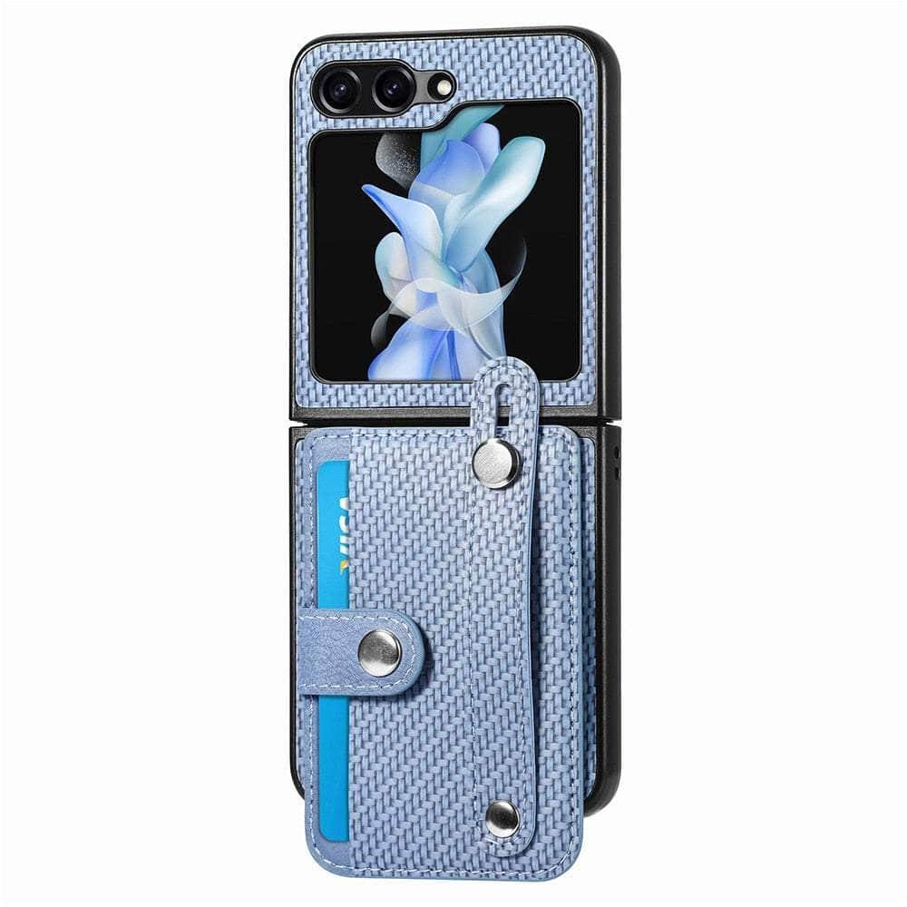 Samsung Galaxy Z Flip 5 Phone Case with Carbon Fiber Pattern - Slim Protective Cover for Everyday Use & Travel