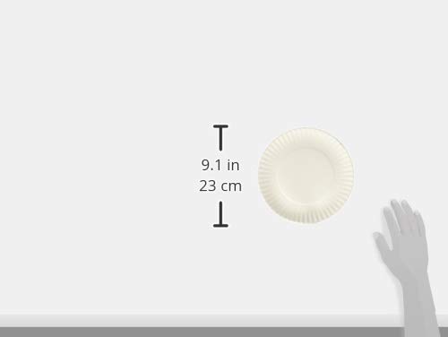 Nicole Home Collection 200 Count White 9-Inch Disposable Paper Plates - Everyday Dinnerware for Parties, Picnics & Family Gatherings